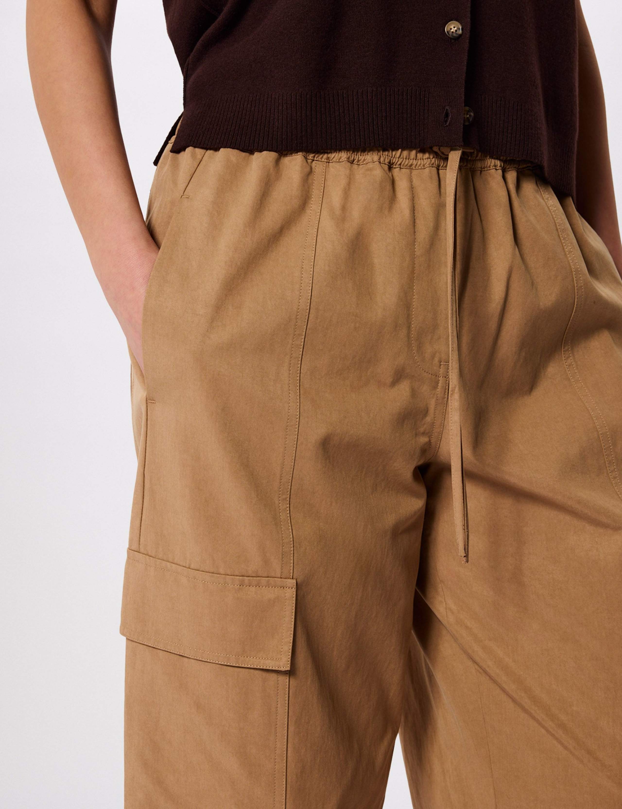 Cotton Blend Utility Barrel Leg Trouser 5 of 6