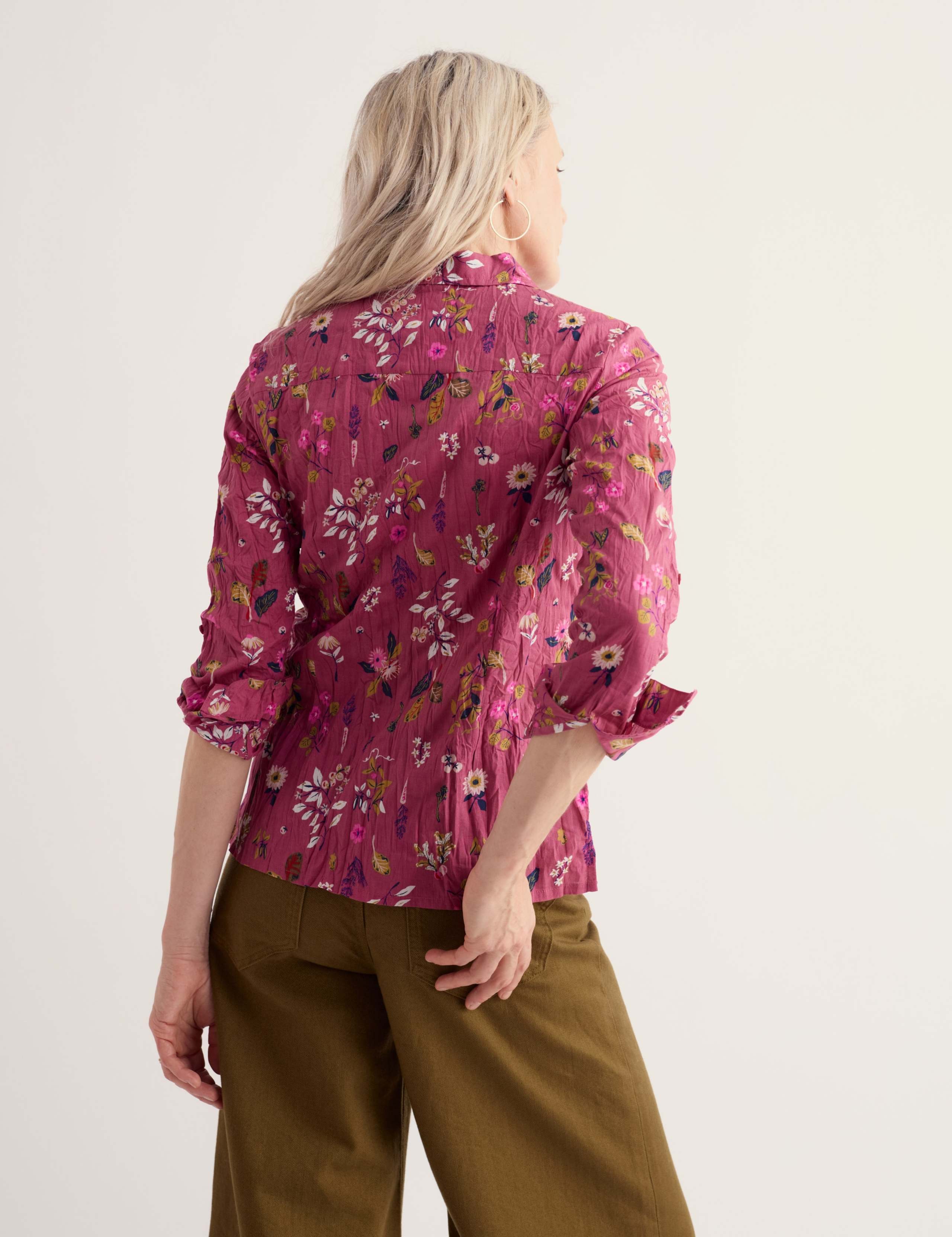 Pure Cotton Textured Floral Shirt 3 of 6