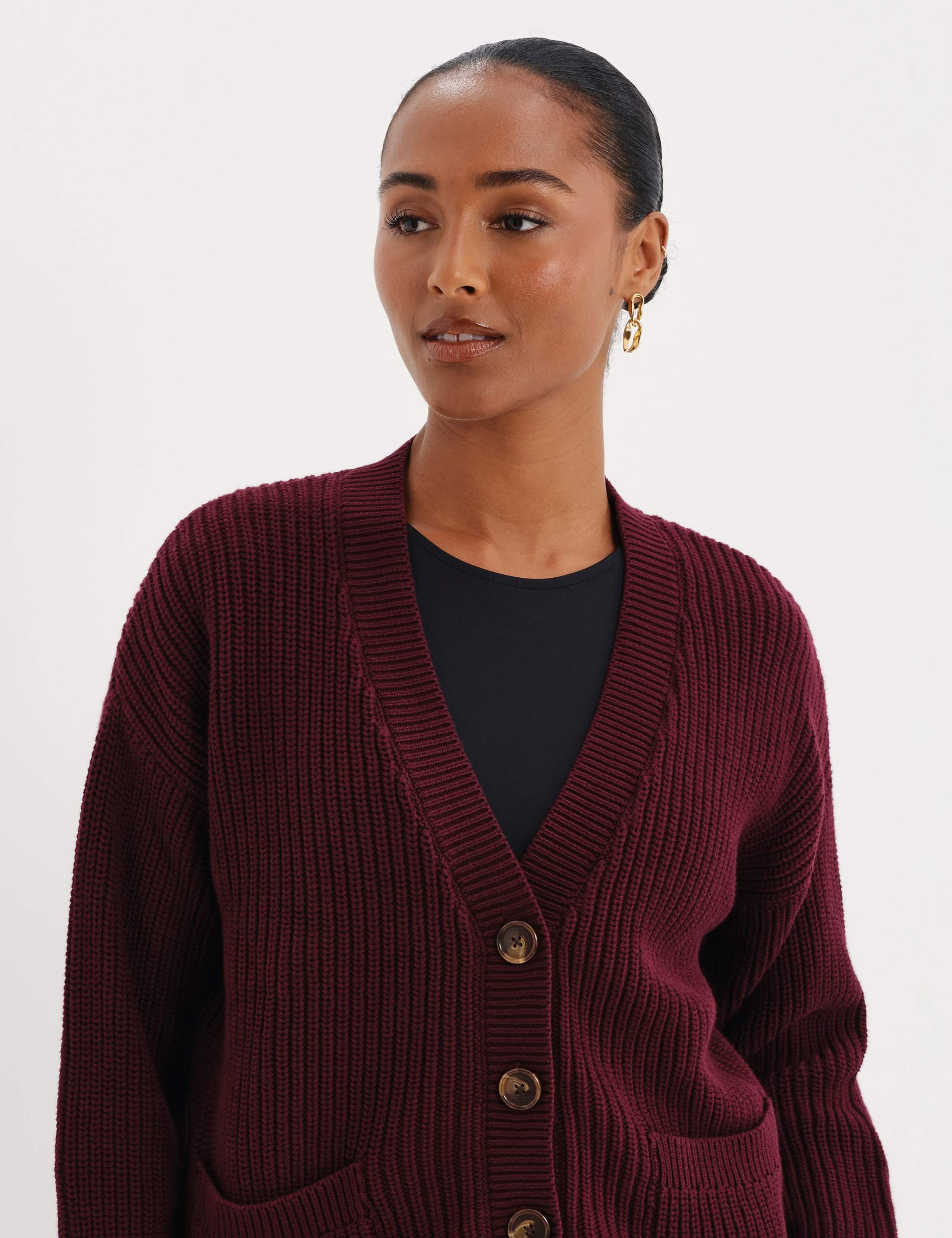 Pure Cotton V Neck Button Front Cardigan 6 of 8