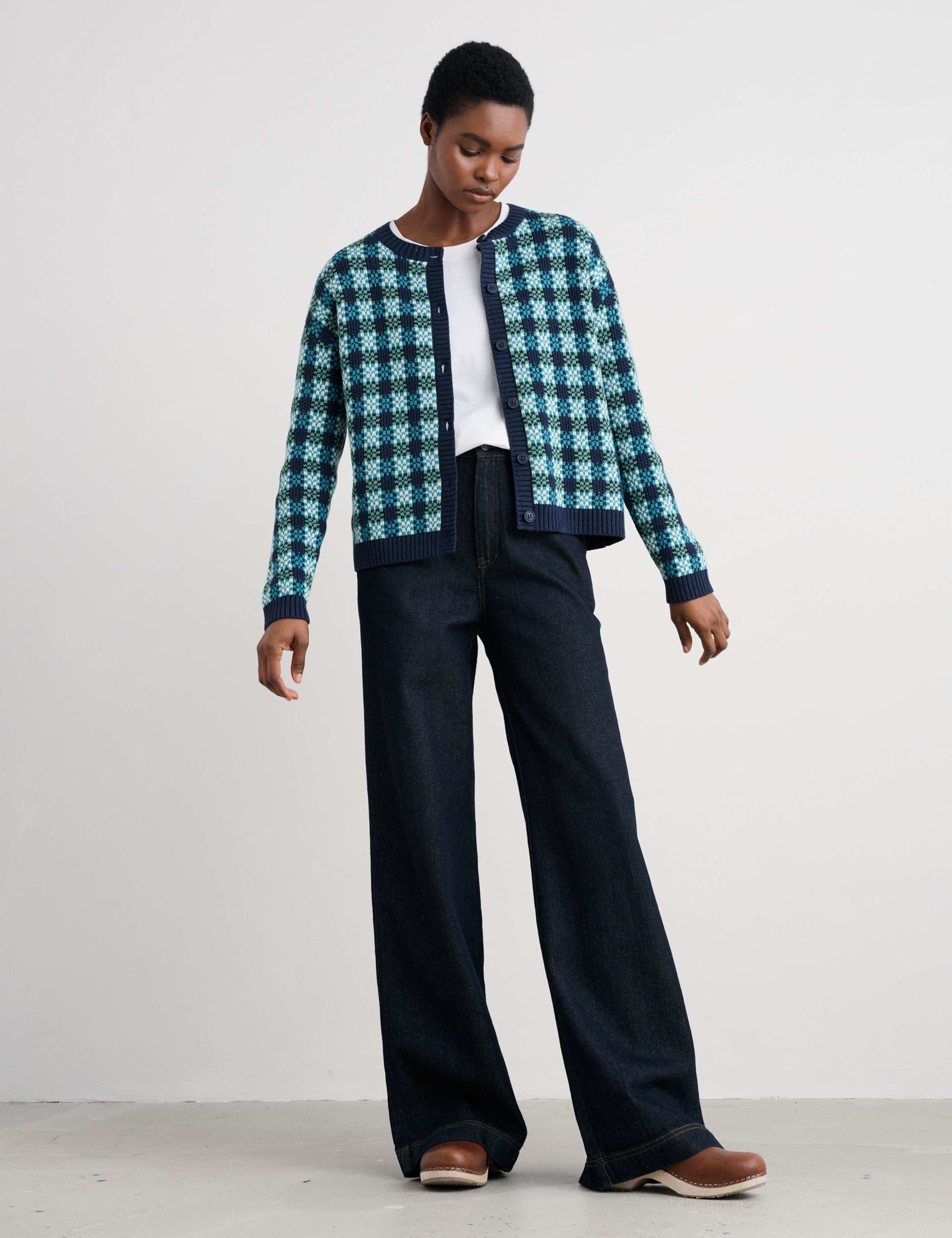 Pure Cotton Patterned Relaxed Cardigan 1 of 5