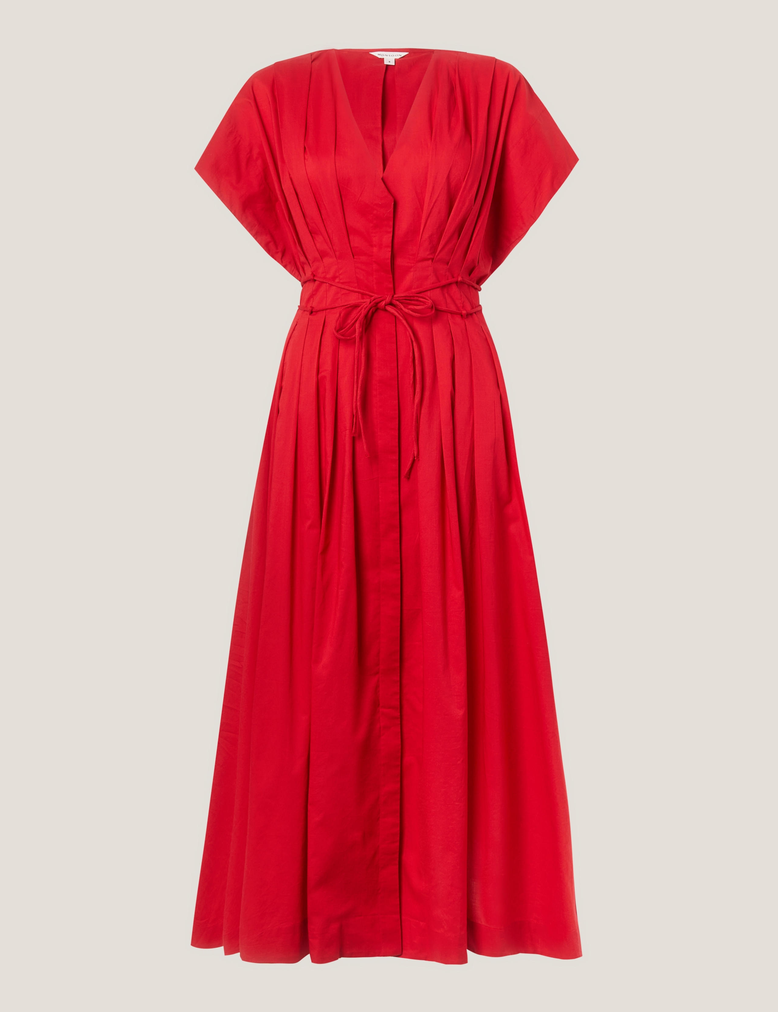 Pure Cotton Tie Waist Midi Dress 2 of 6