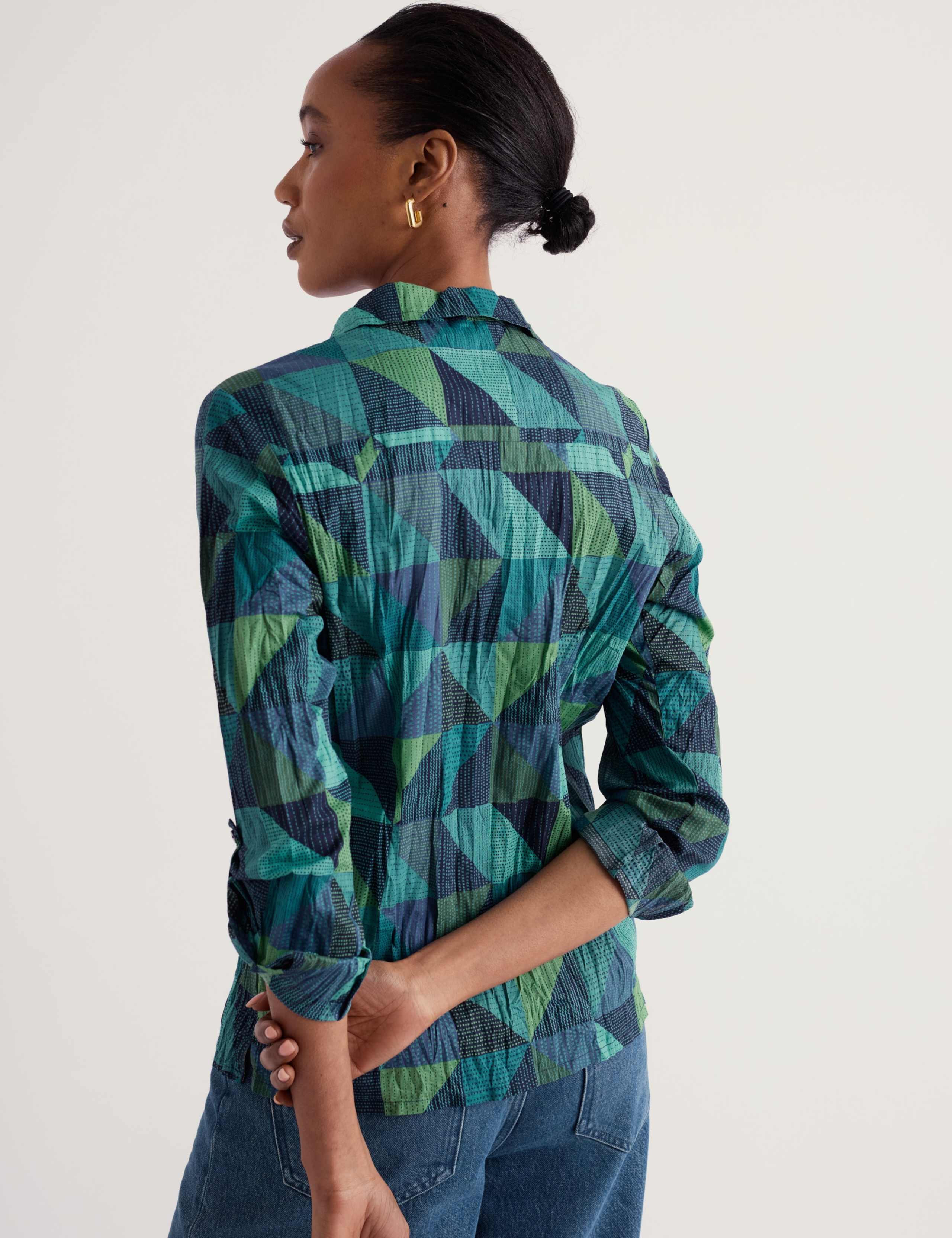Pure Cotton Textured Geometric Shirt 6 of 6