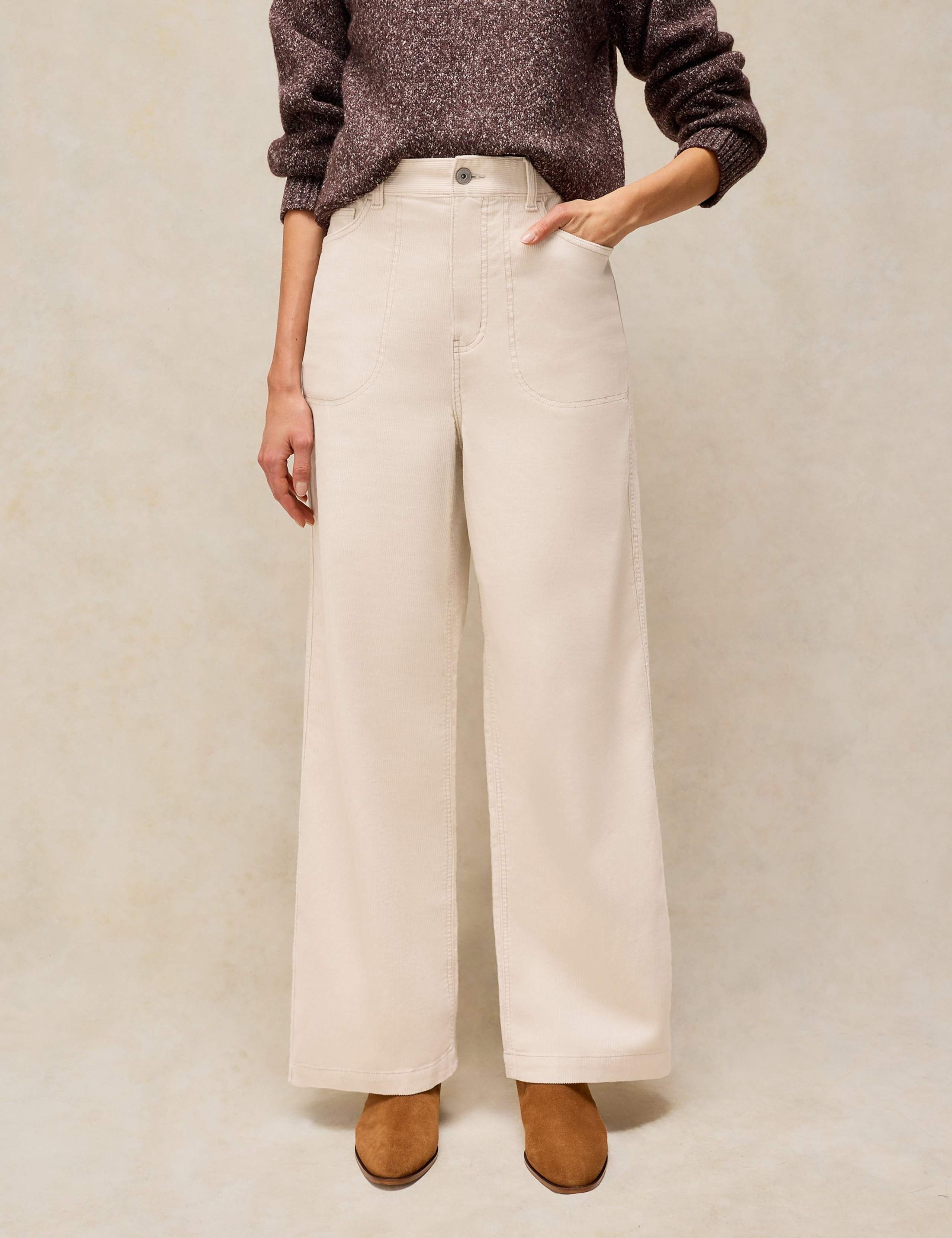 Cord Zip Detail Wide Leg Trousers 3 of 7