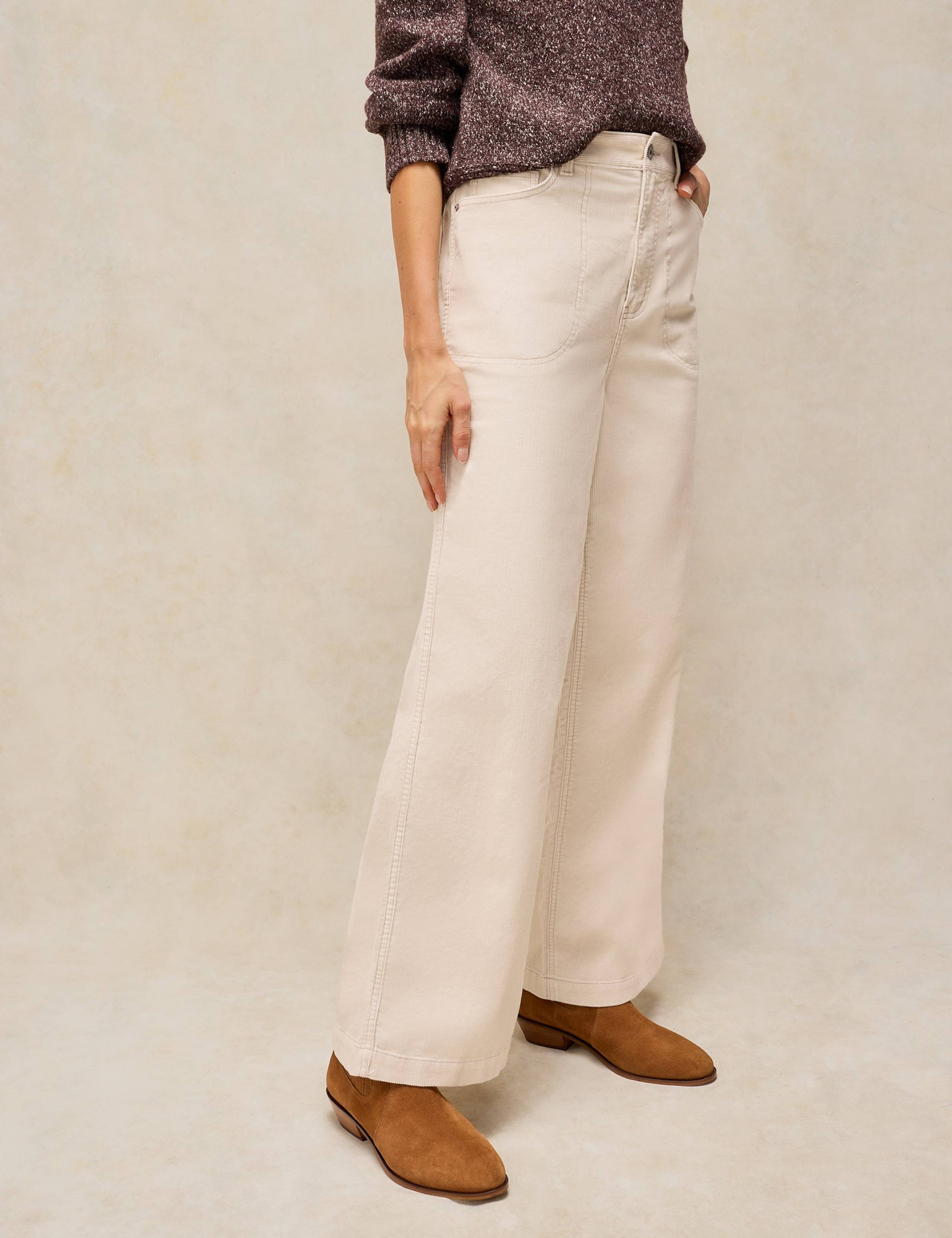 Cord Zip Detail Wide Leg Trousers 4 of 7