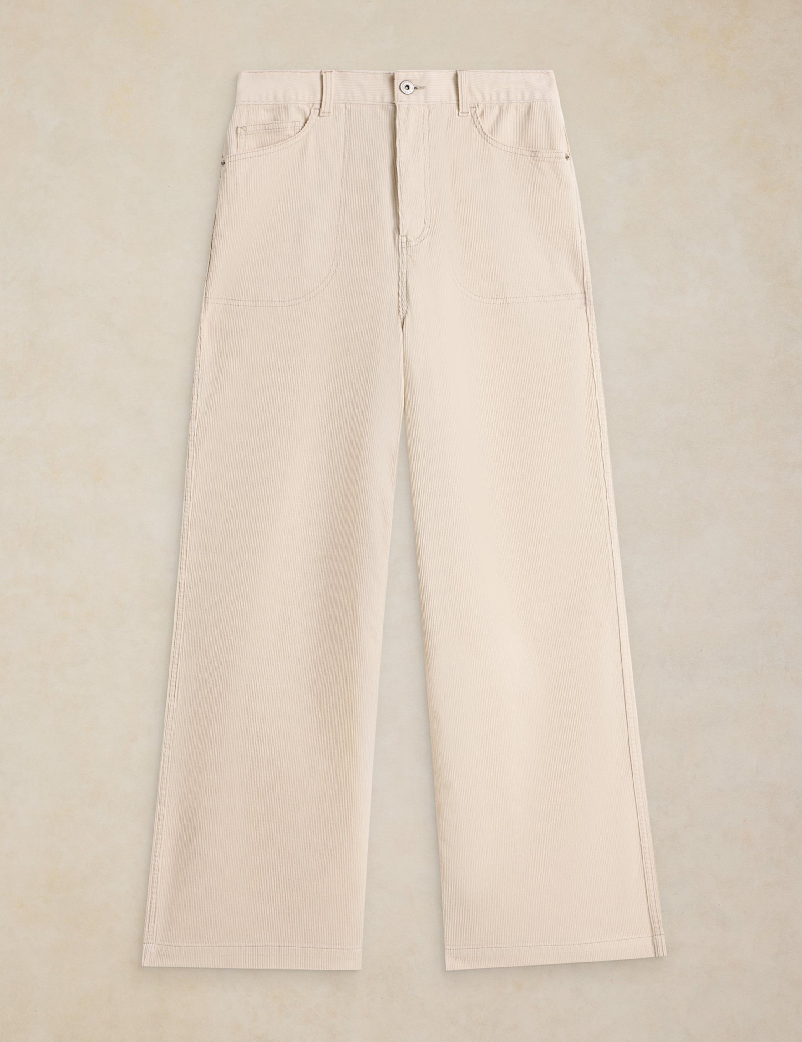 Cord Zip Detail Wide Leg Trousers 2 of 7