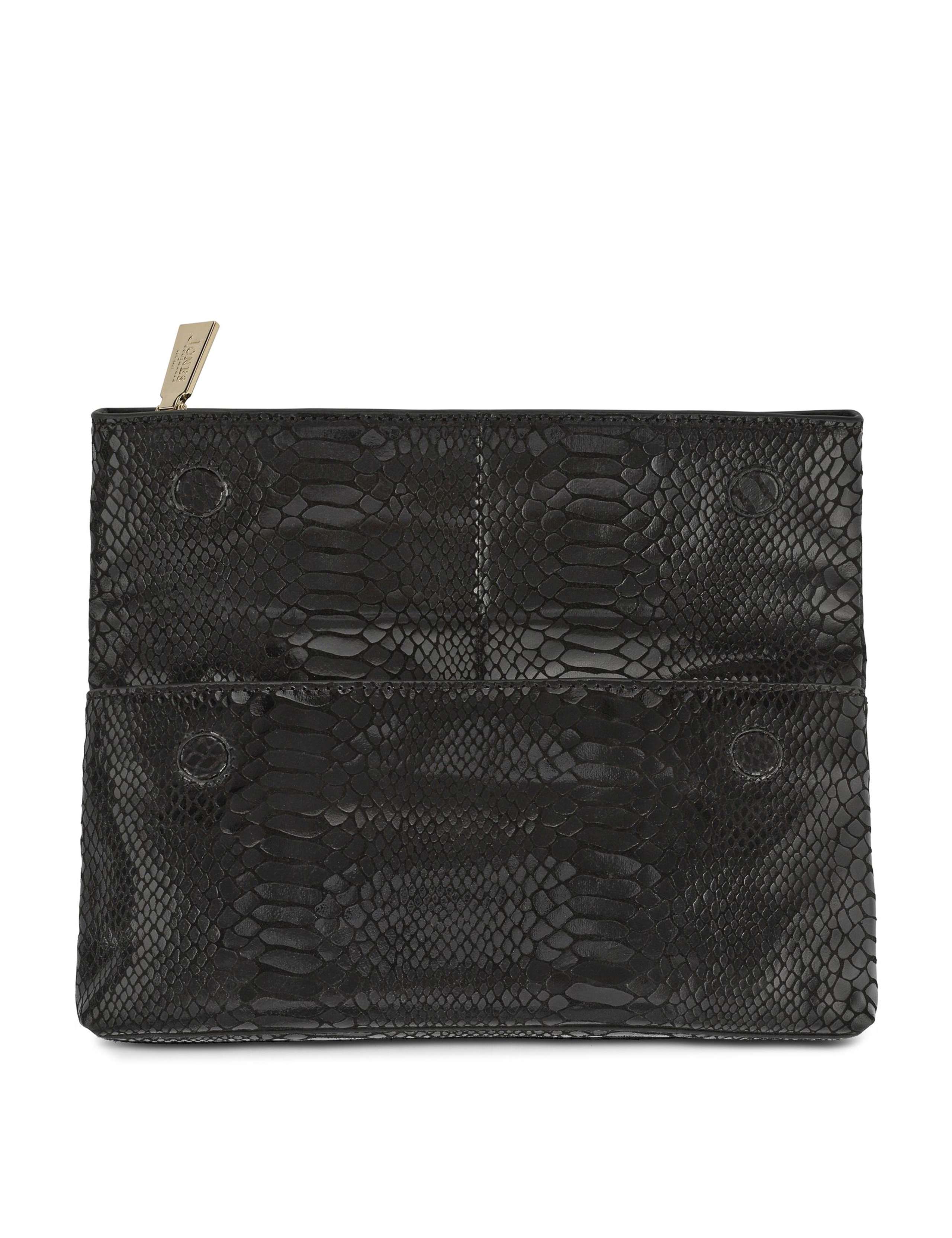 Leather Patent Snakeskin Clutch Bag 2 of 6