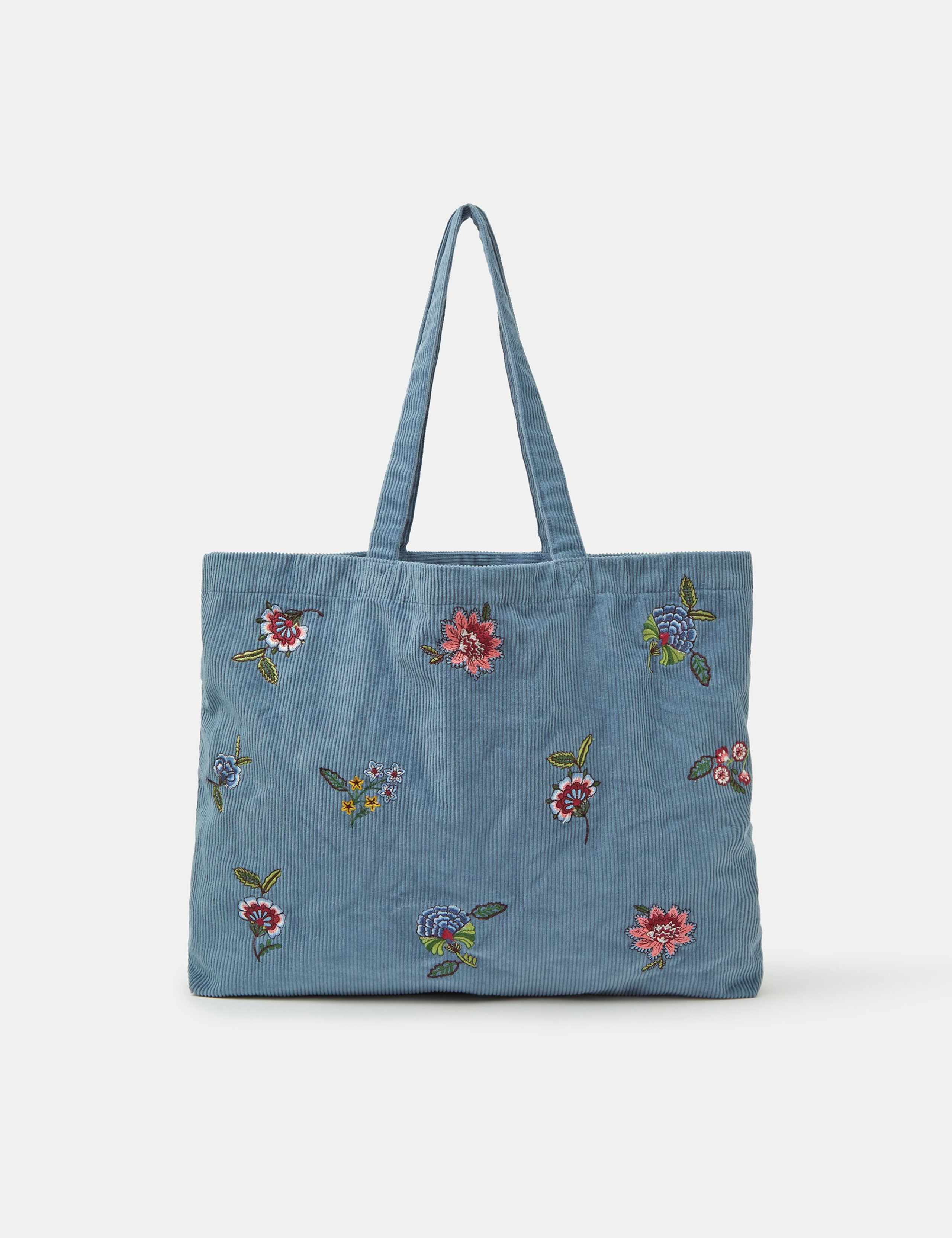 Cord Floral Tote Bag 1 of 5