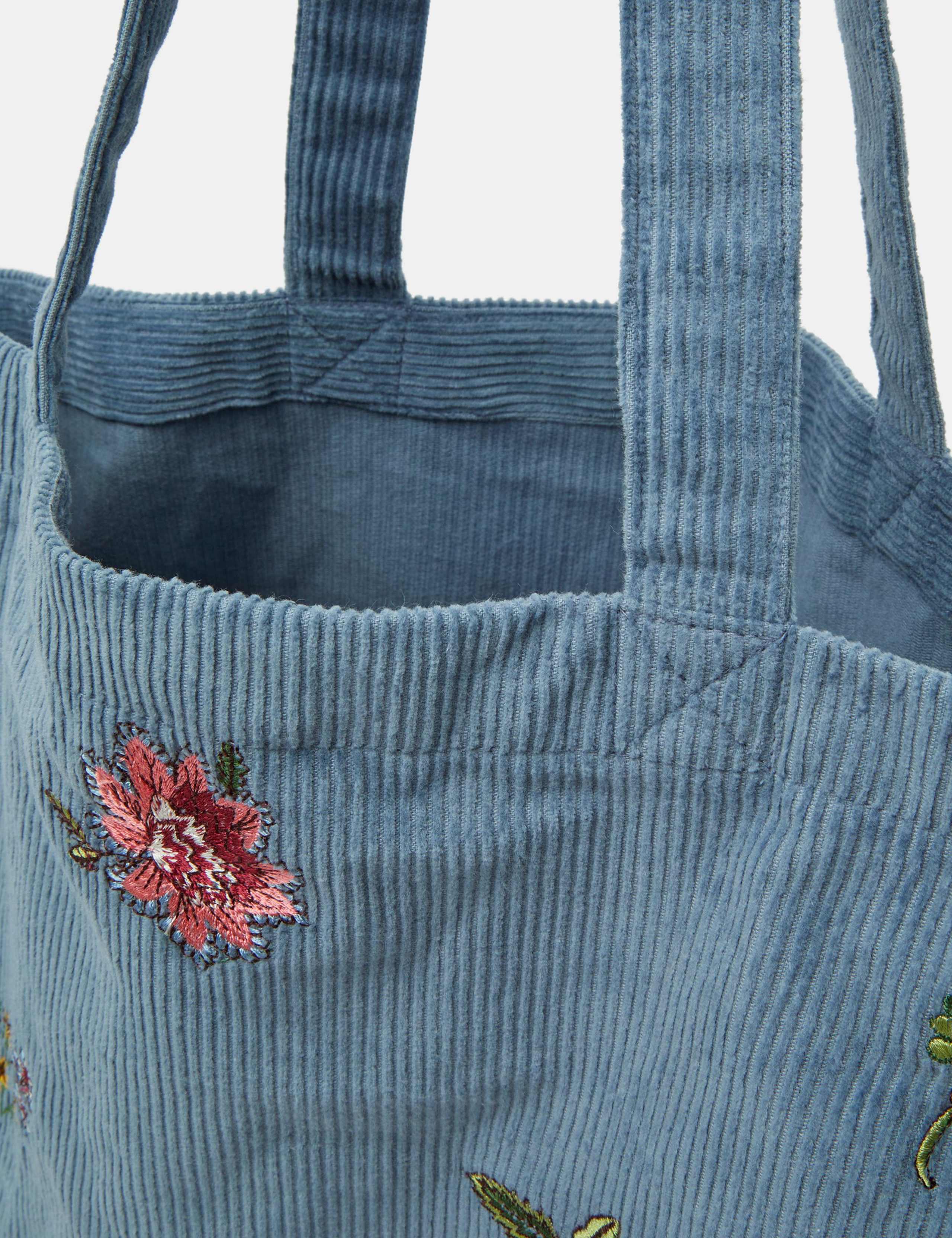 Cord Floral Tote Bag 4 of 5