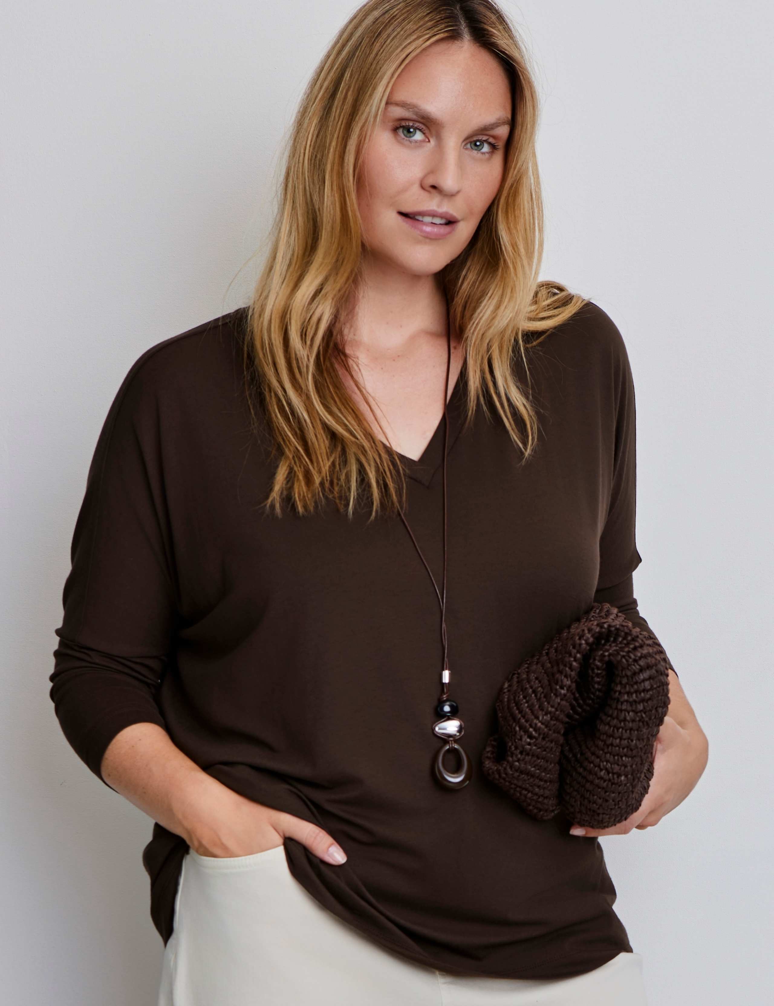 Jersey V-Neck Top 4 of 5