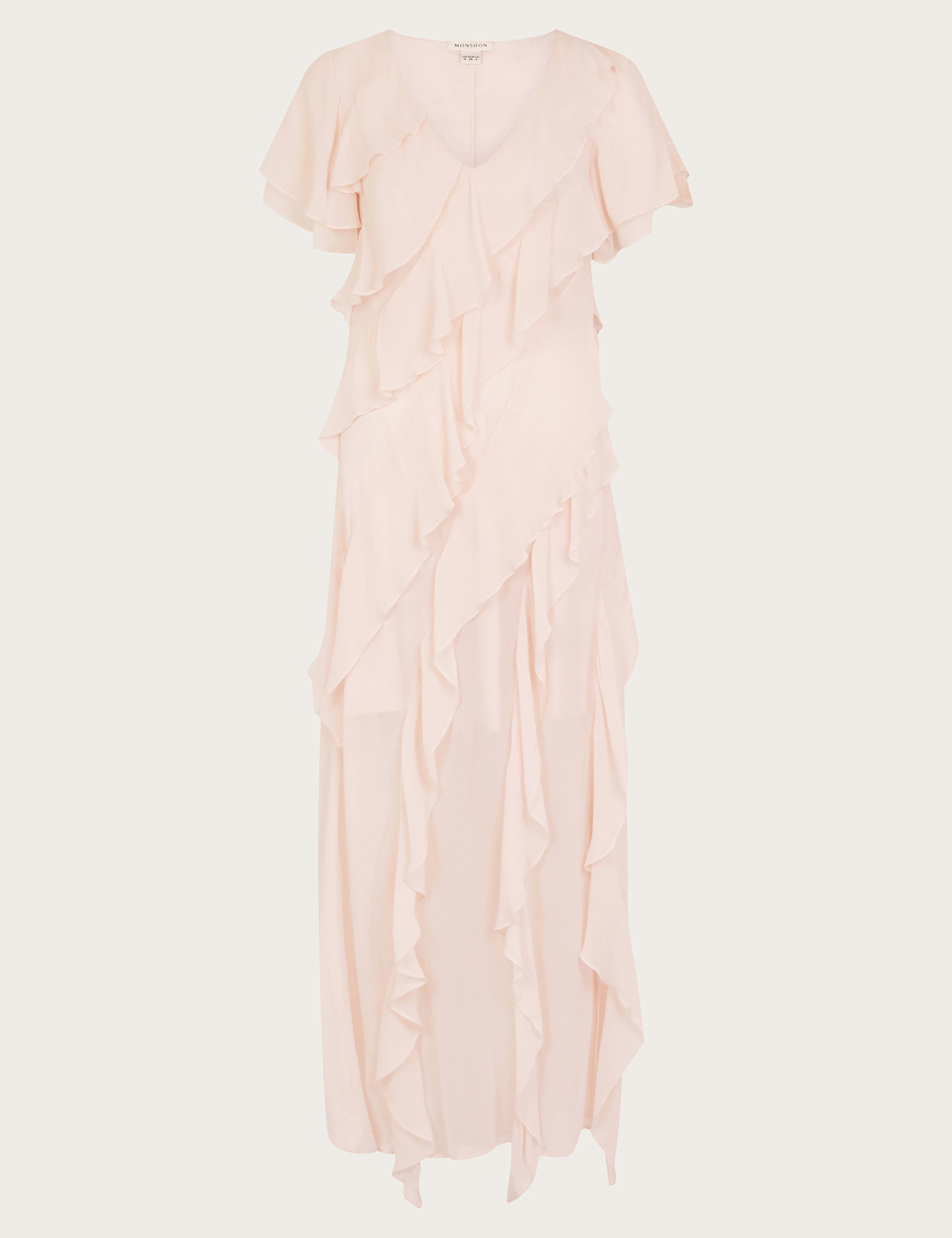 V-Neck Ruffle Maxi Skater Dress 2 of 5