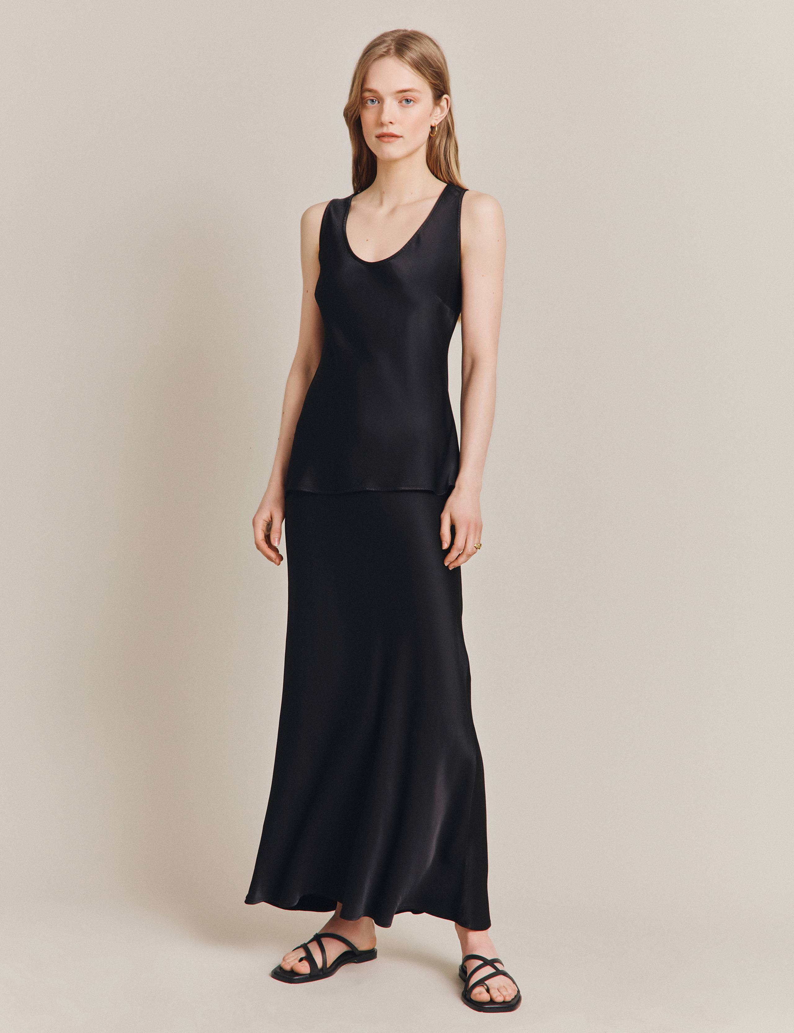 Satin Scoop Neck Vest Top 2 of 3