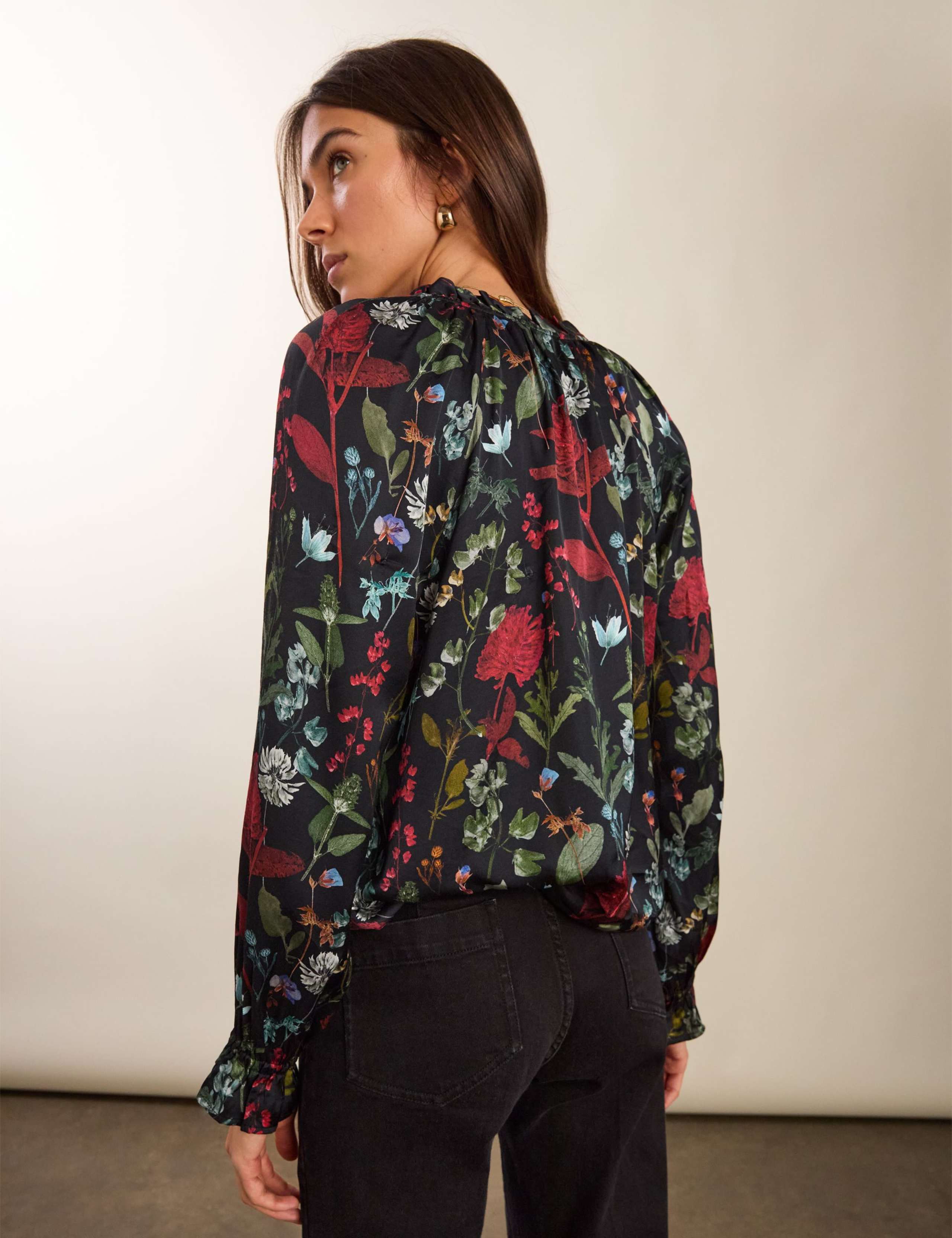 Floral Frill Neck Blouse 2 of 4
