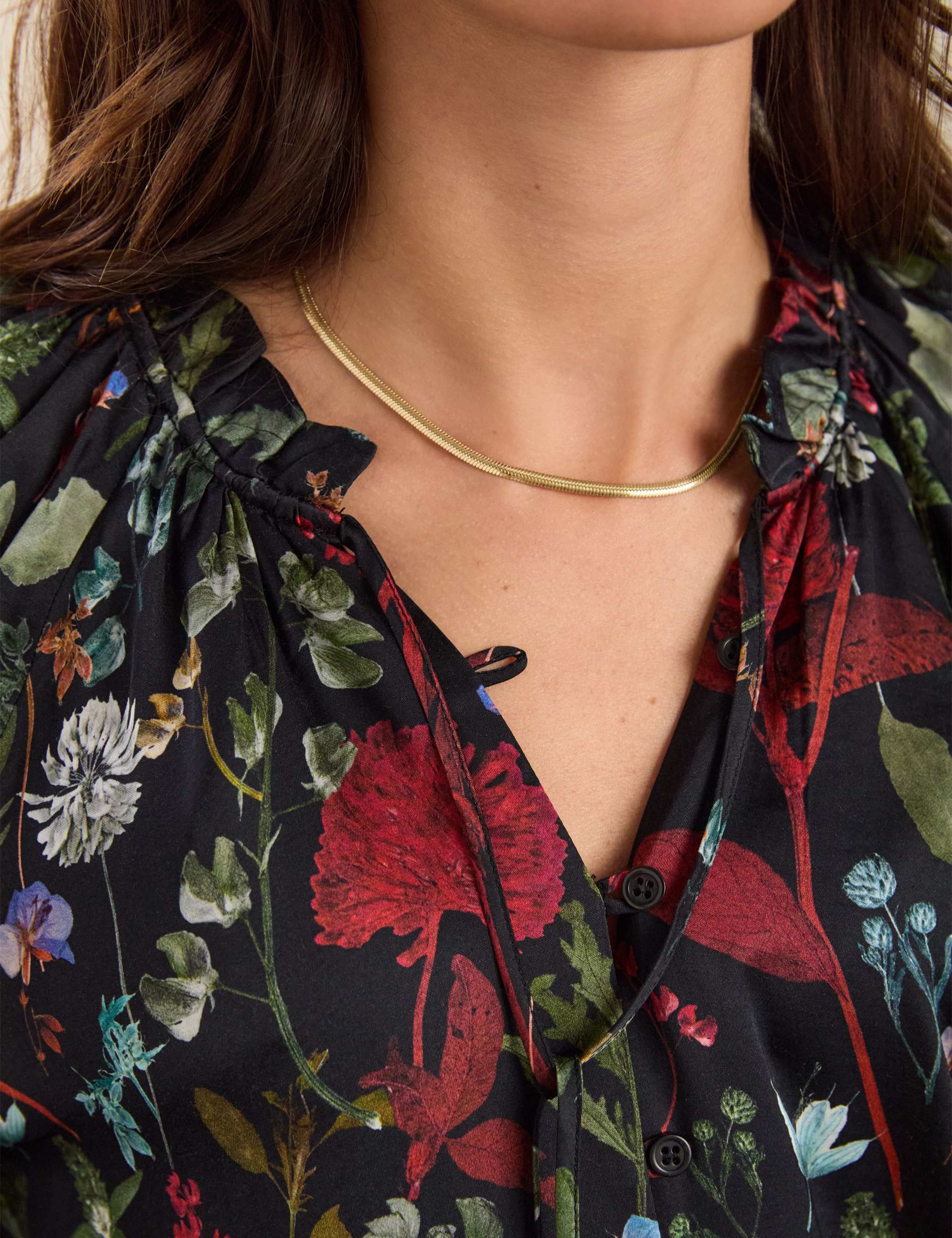 Floral Frill Neck Blouse 3 of 4