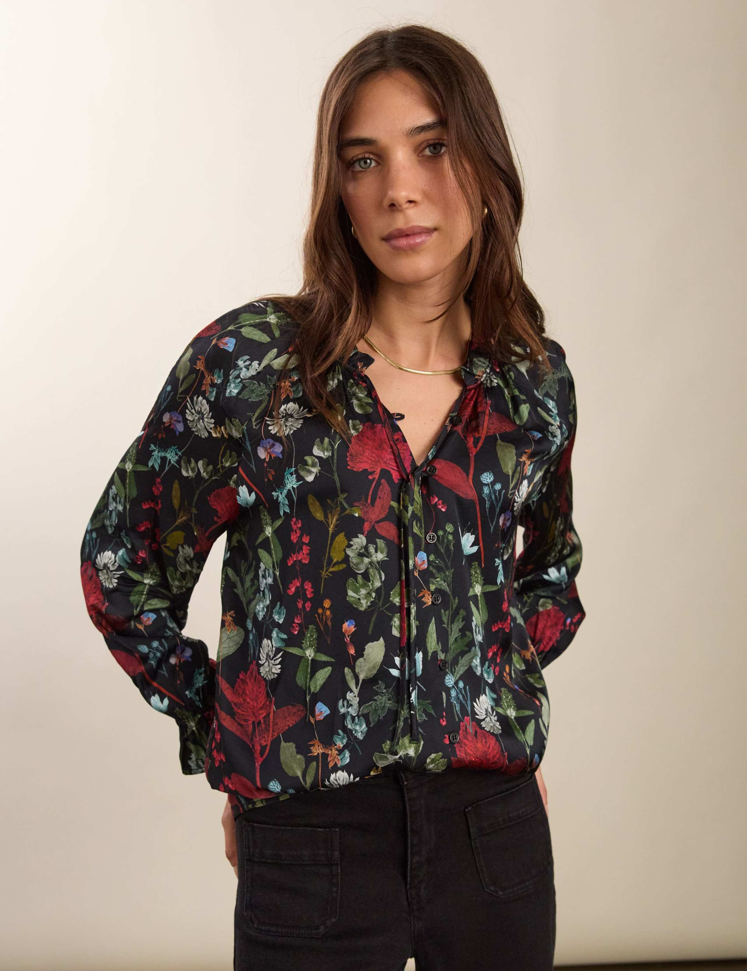 Floral Frill Neck Blouse 4 of 4