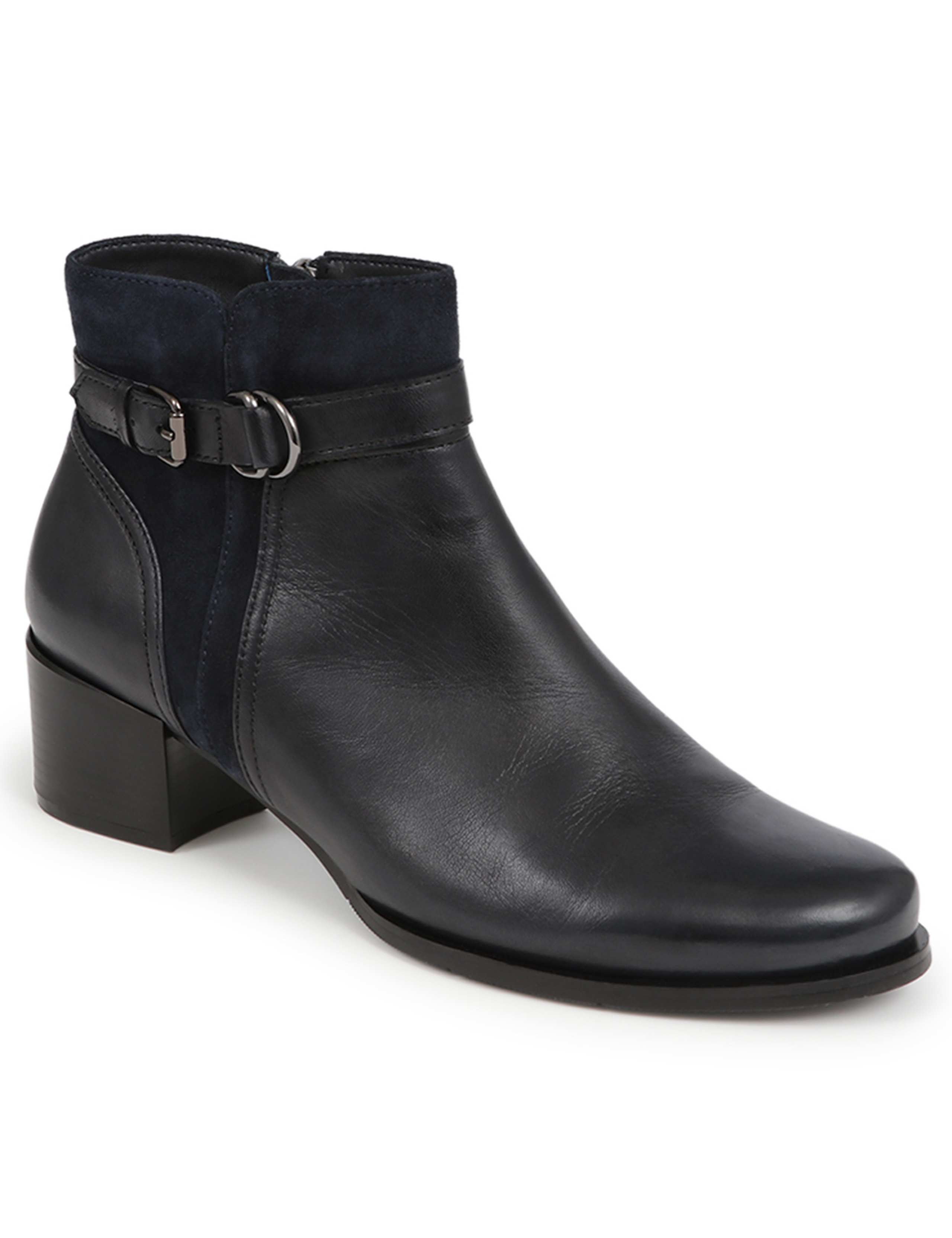 Leather Block Heel Ankle Boots 5 of 7
