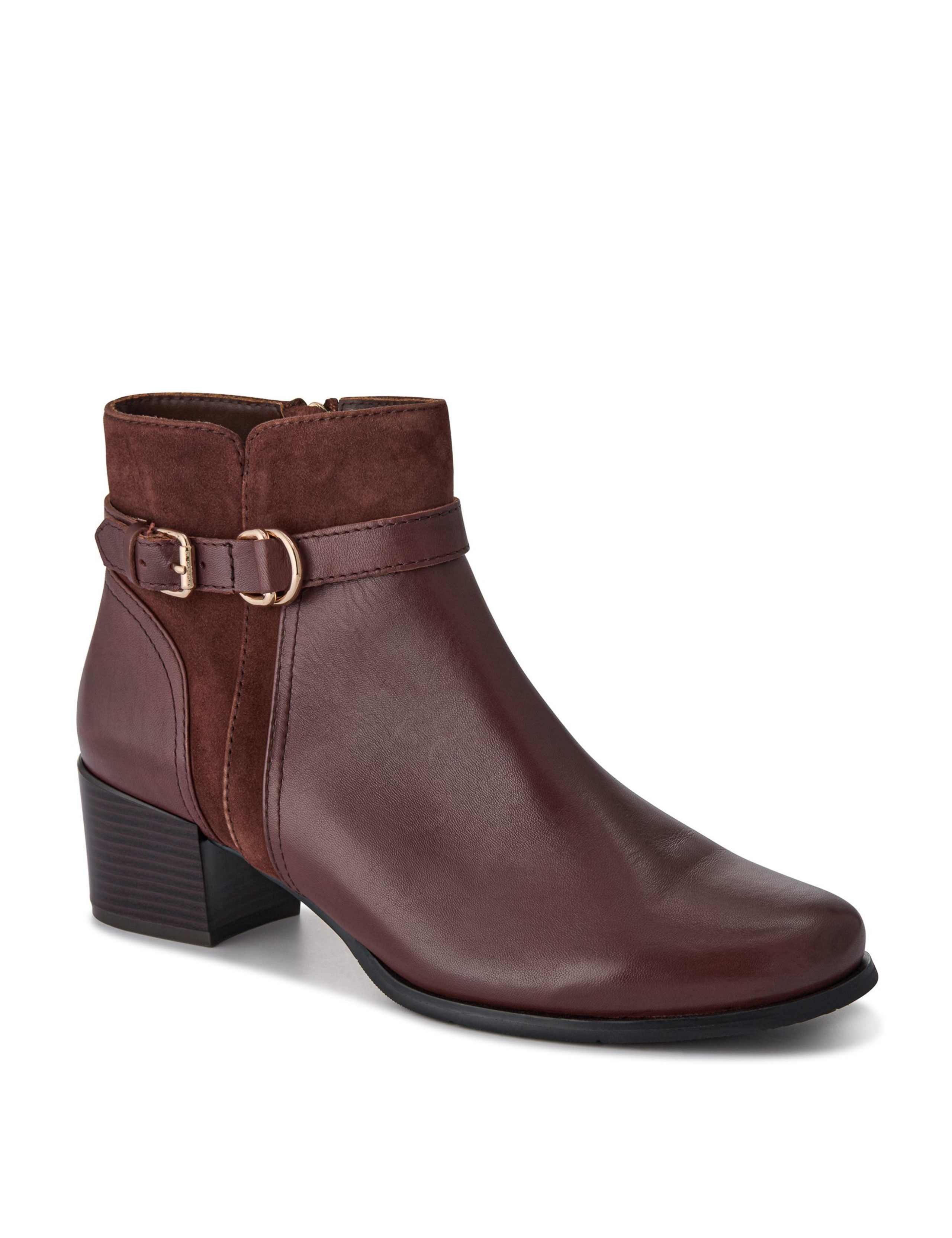 Leather Block Heel Ankle Boots 5 of 7