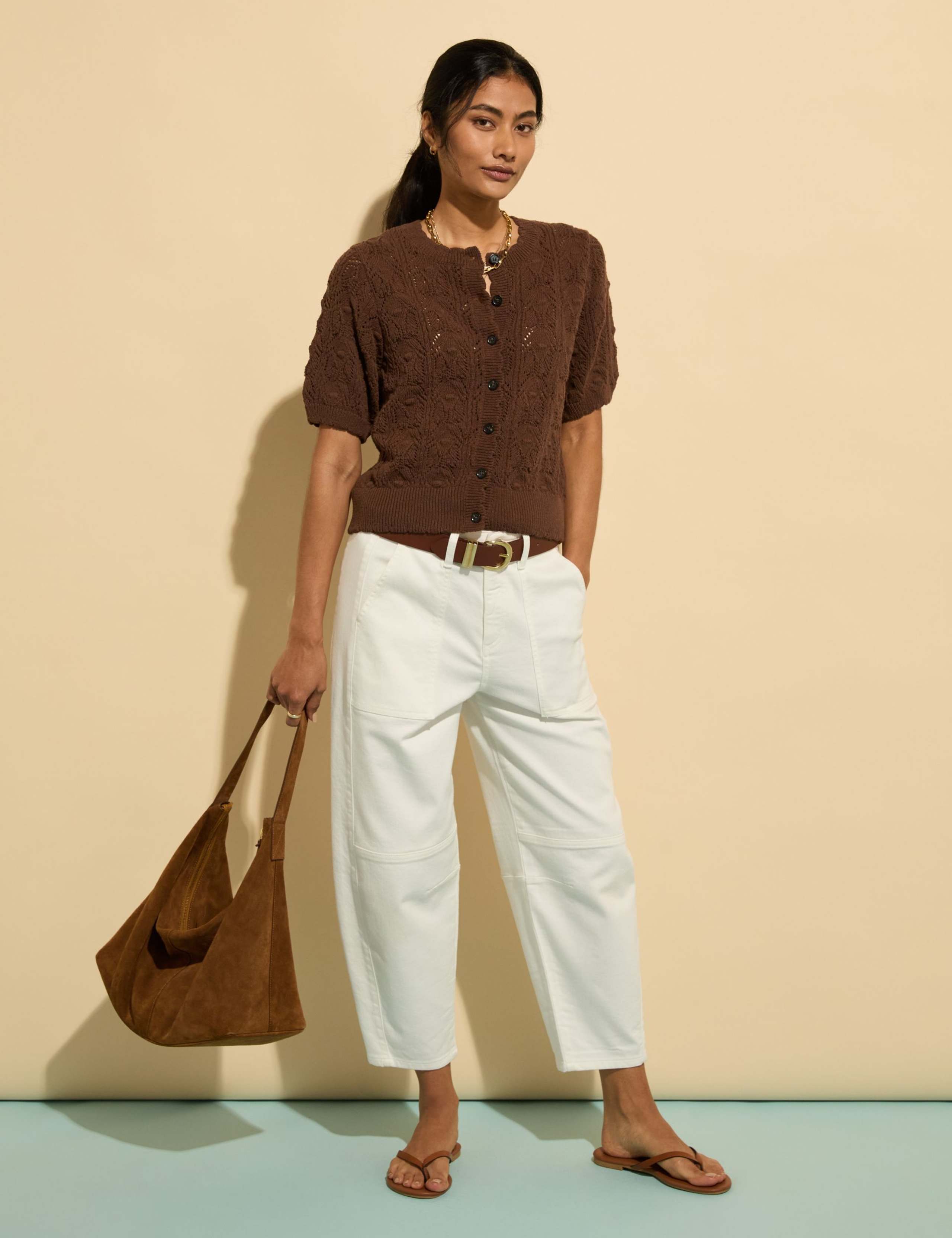 Cotton Rich Crochet Cardigan 4 of 6