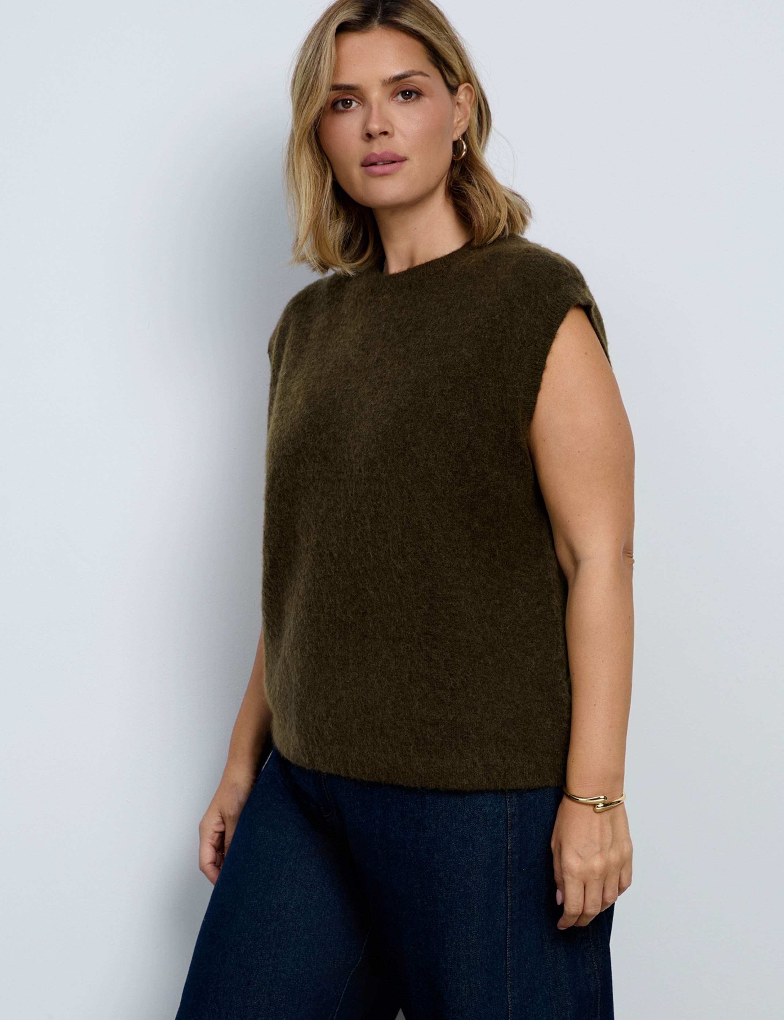 Wool Blend Knitted Vest with Mohair 2 of 5
