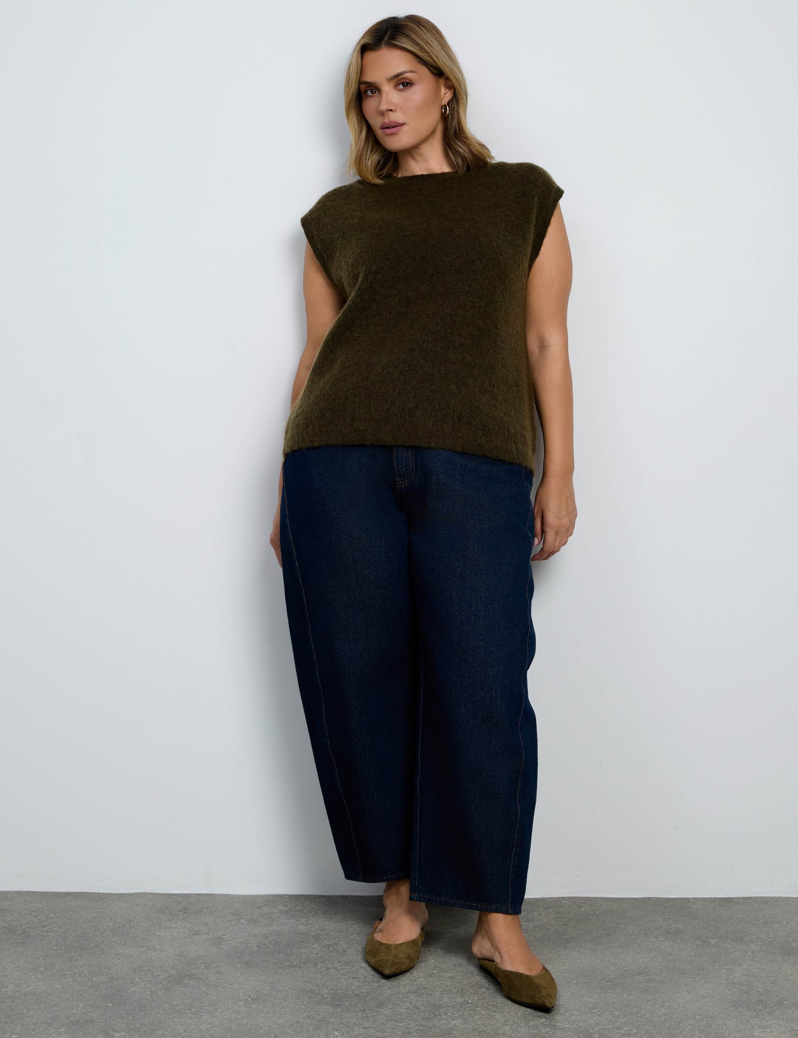 Wool Blend Knitted Vest with Mohair 3 of 5