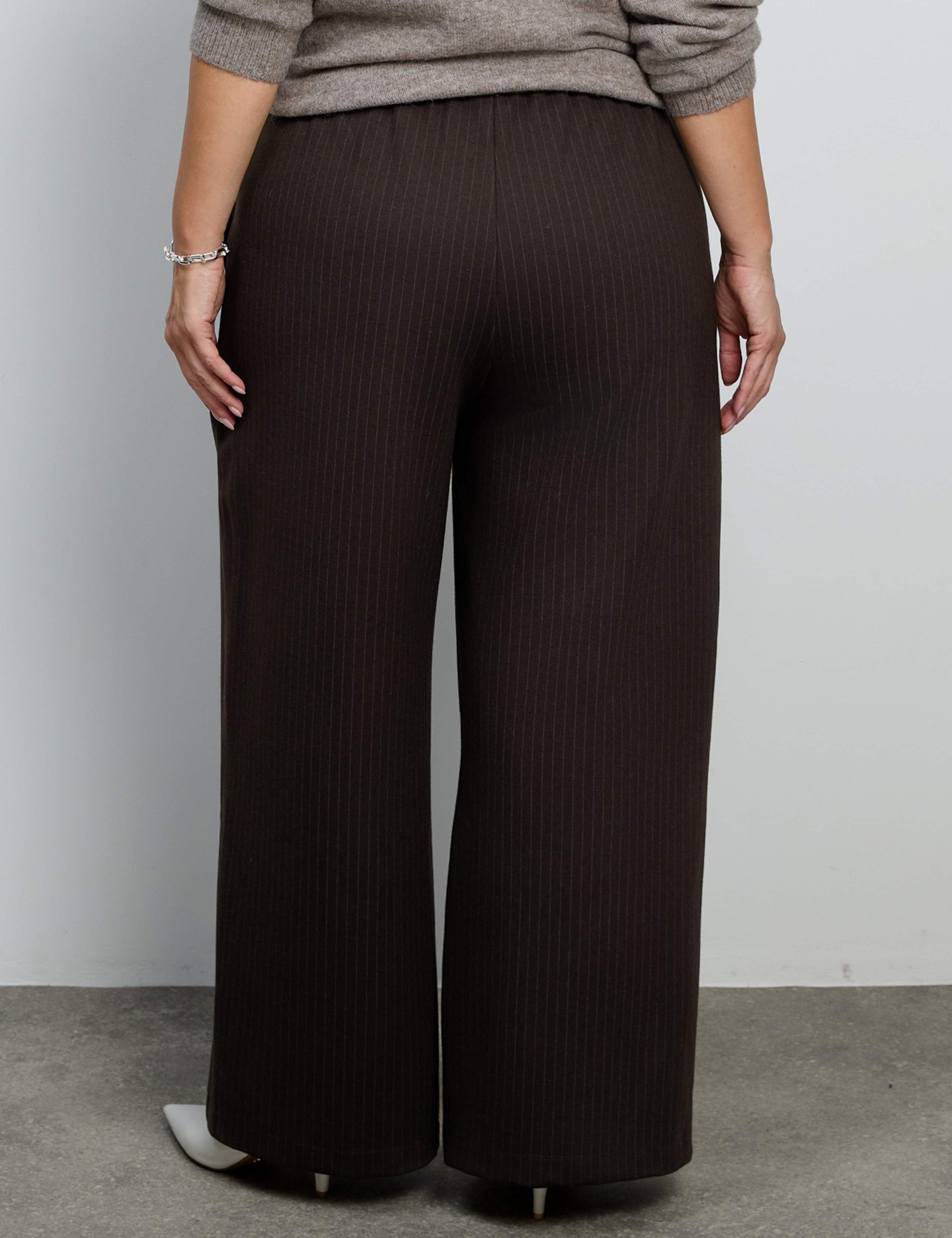 Striped Drawstring Wide Leg Trousers 4 of 5