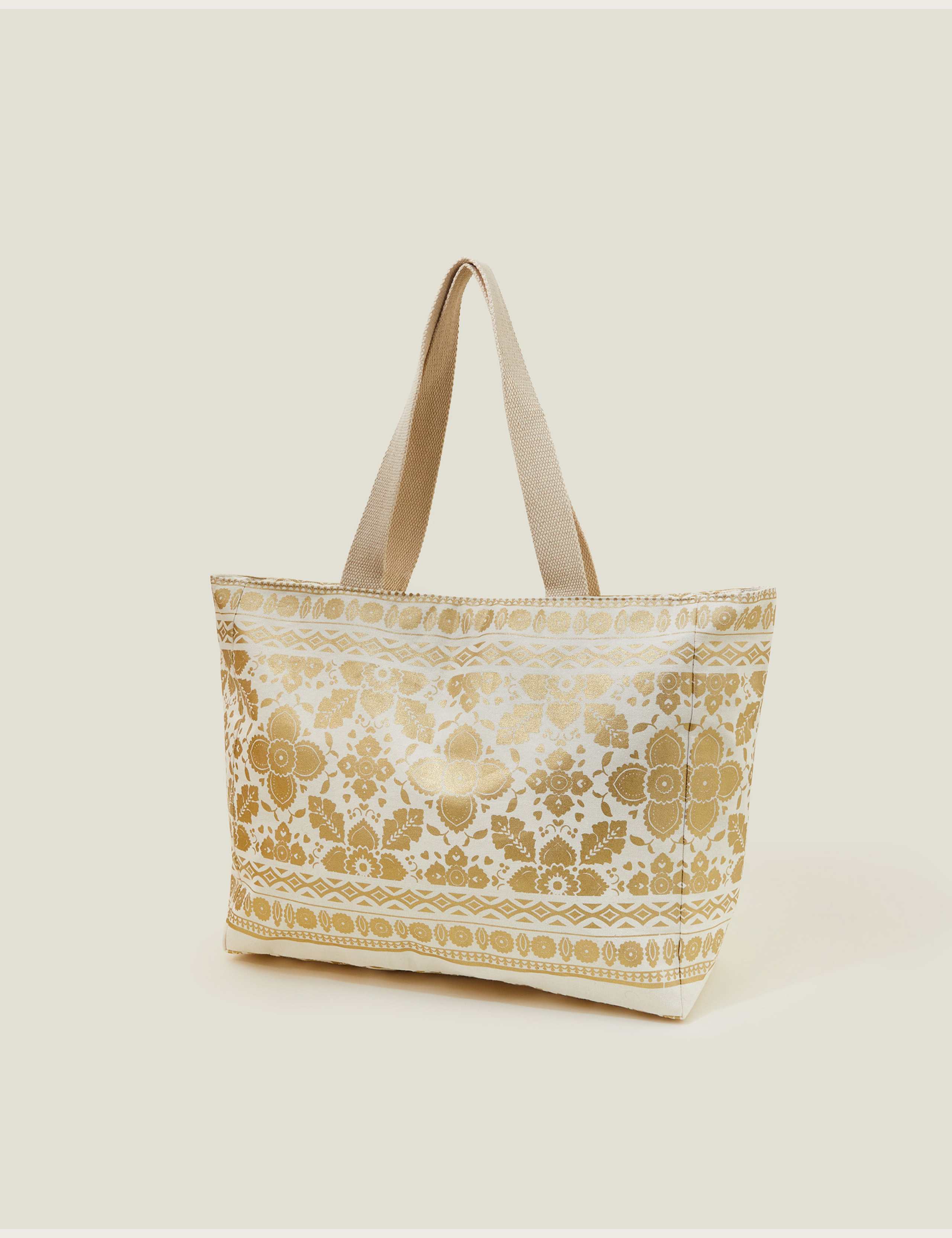 Pure Cotton Metallic Tote Bag 2 of 4