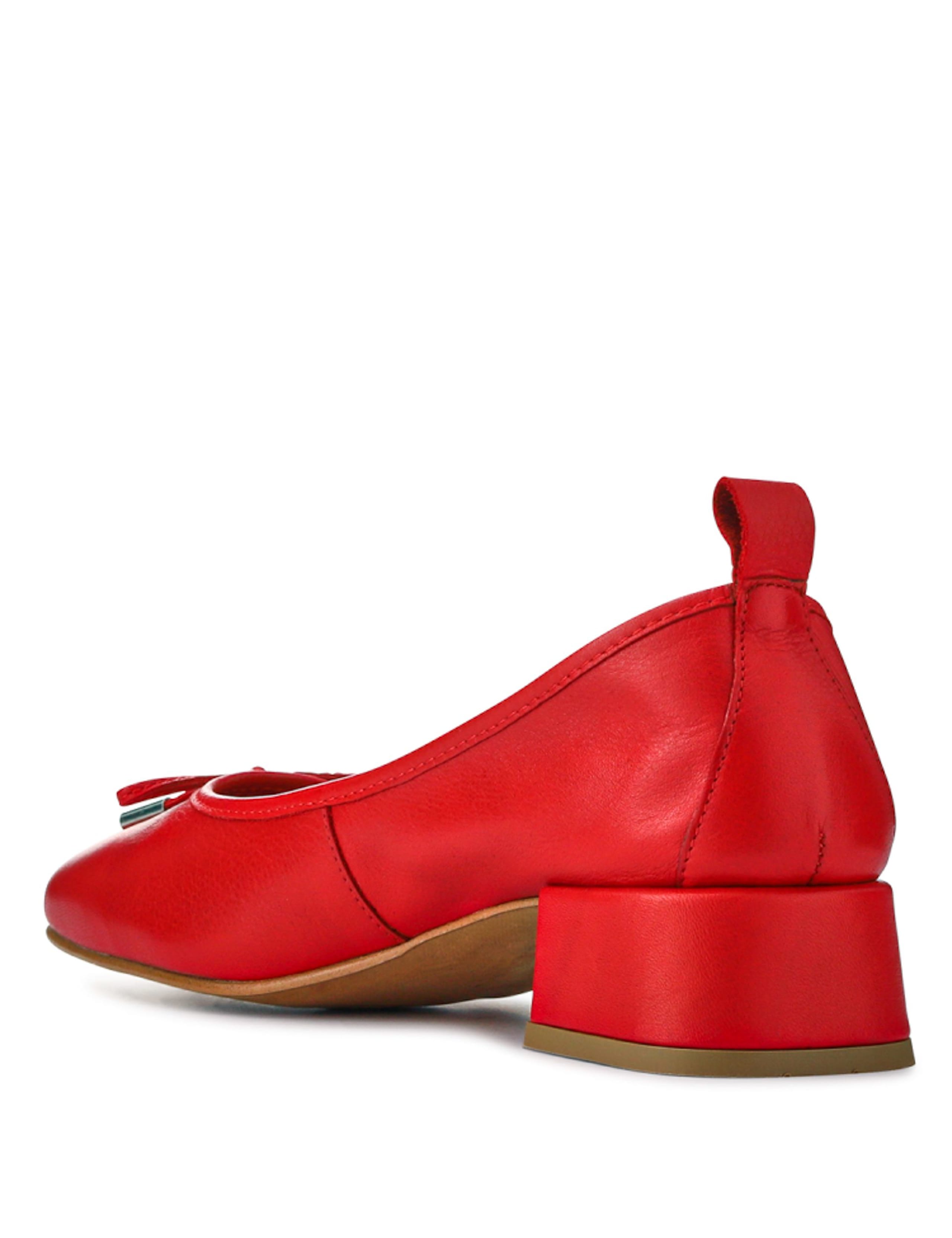 Leather Block Heel Ballet Pumps 4 of 5