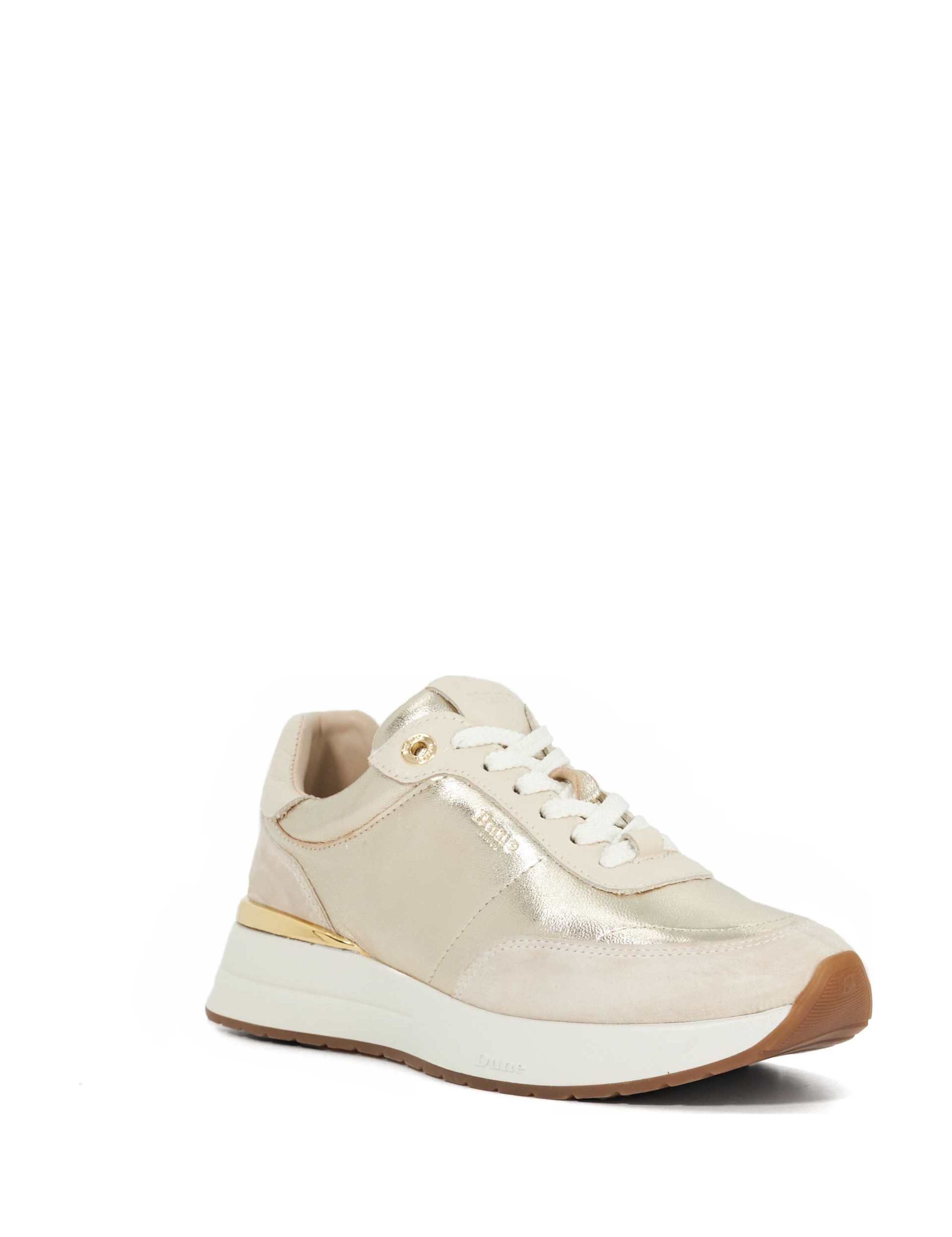 Leather Metallic Trainers 3 of 5