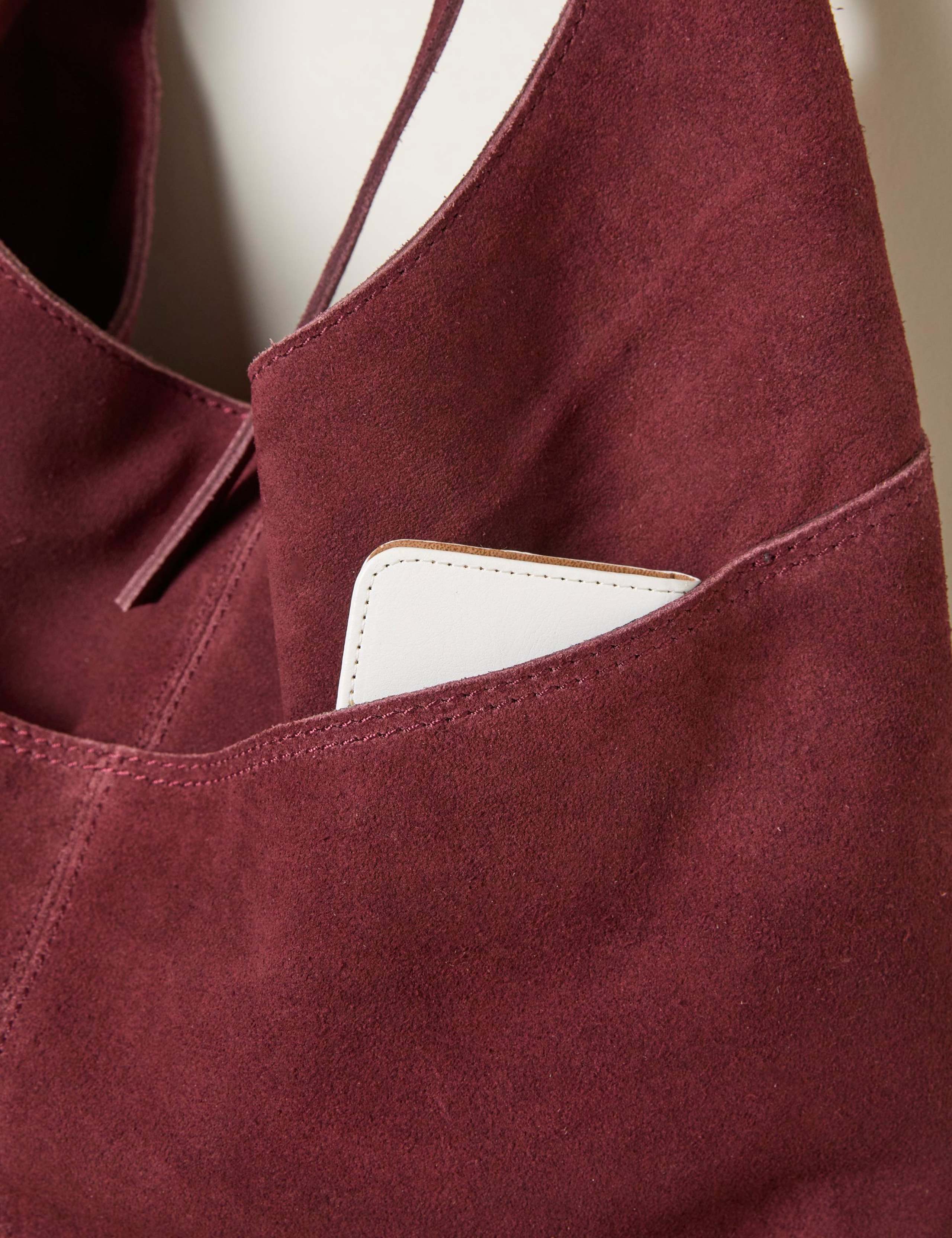 Suede Bow Handle Tote Bag 3 of 3