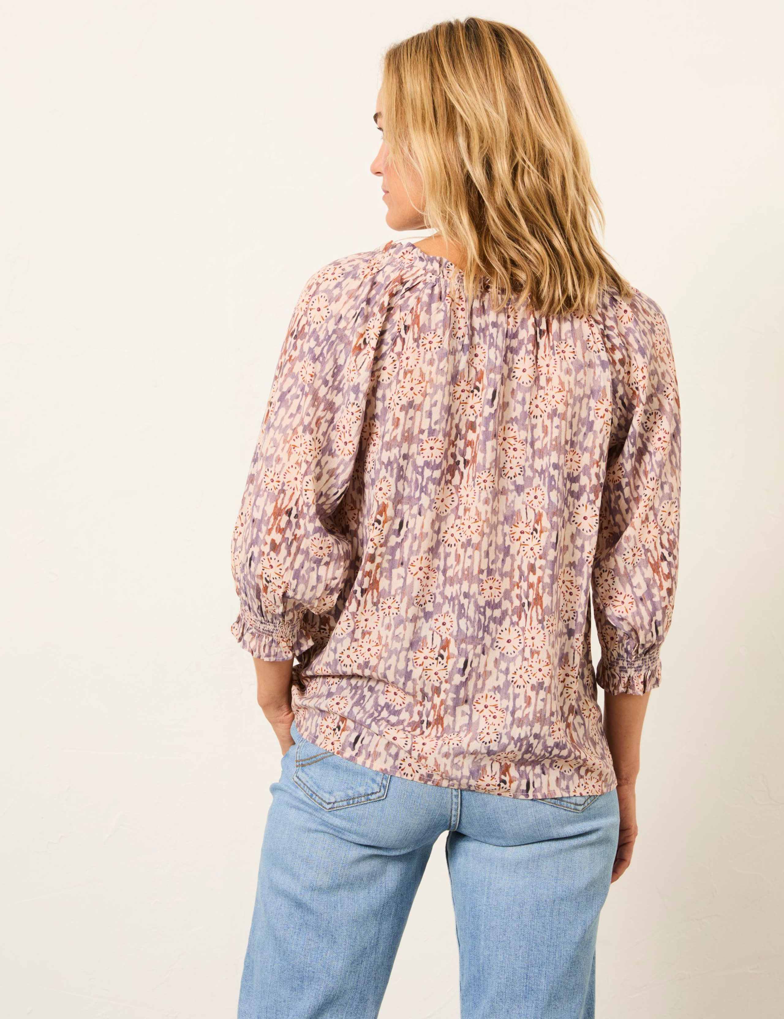 Floral Tie Neck Blouse 6 of 6