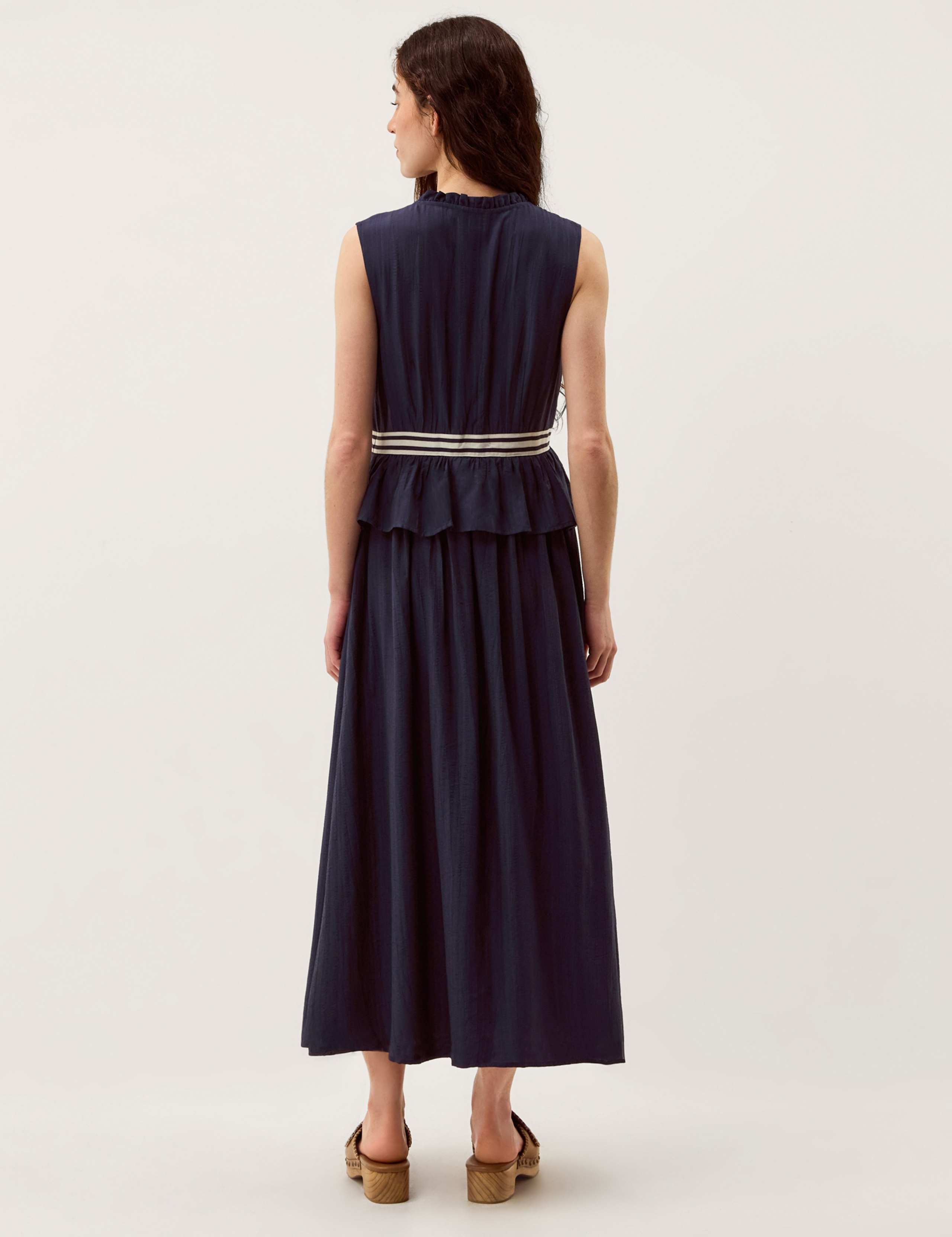 V-Neck Stripe Bow Detail Midi Dress 3 of 6