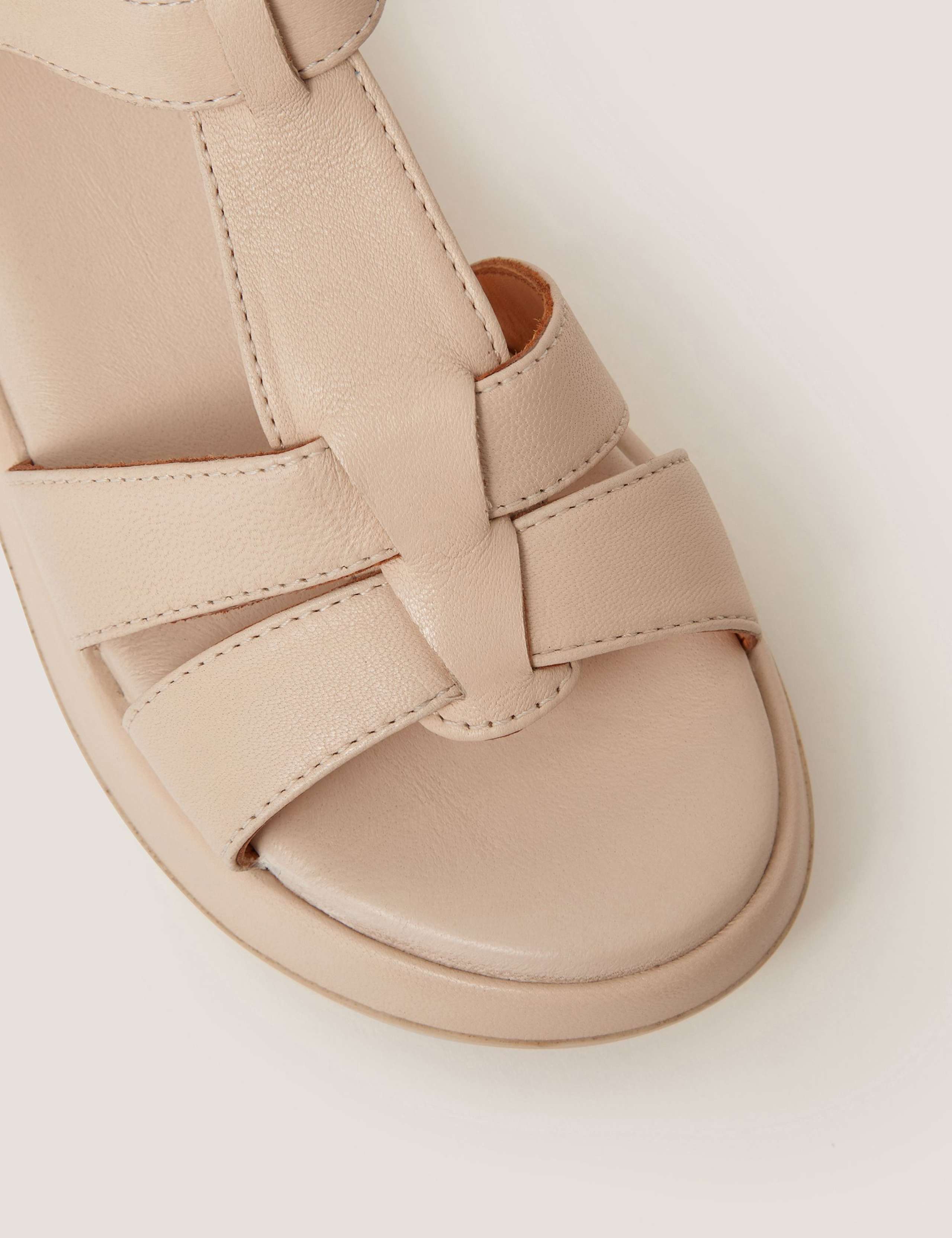 Leather Buckle Ankle Strap Flatform Sandals 2 of 3