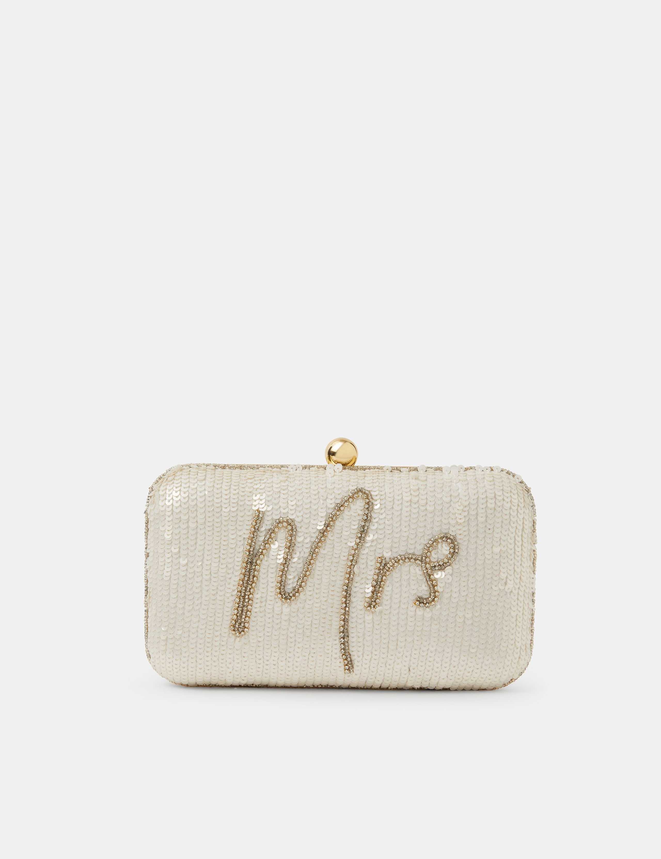Sequin Mrs Clutch Bag 1 of 3