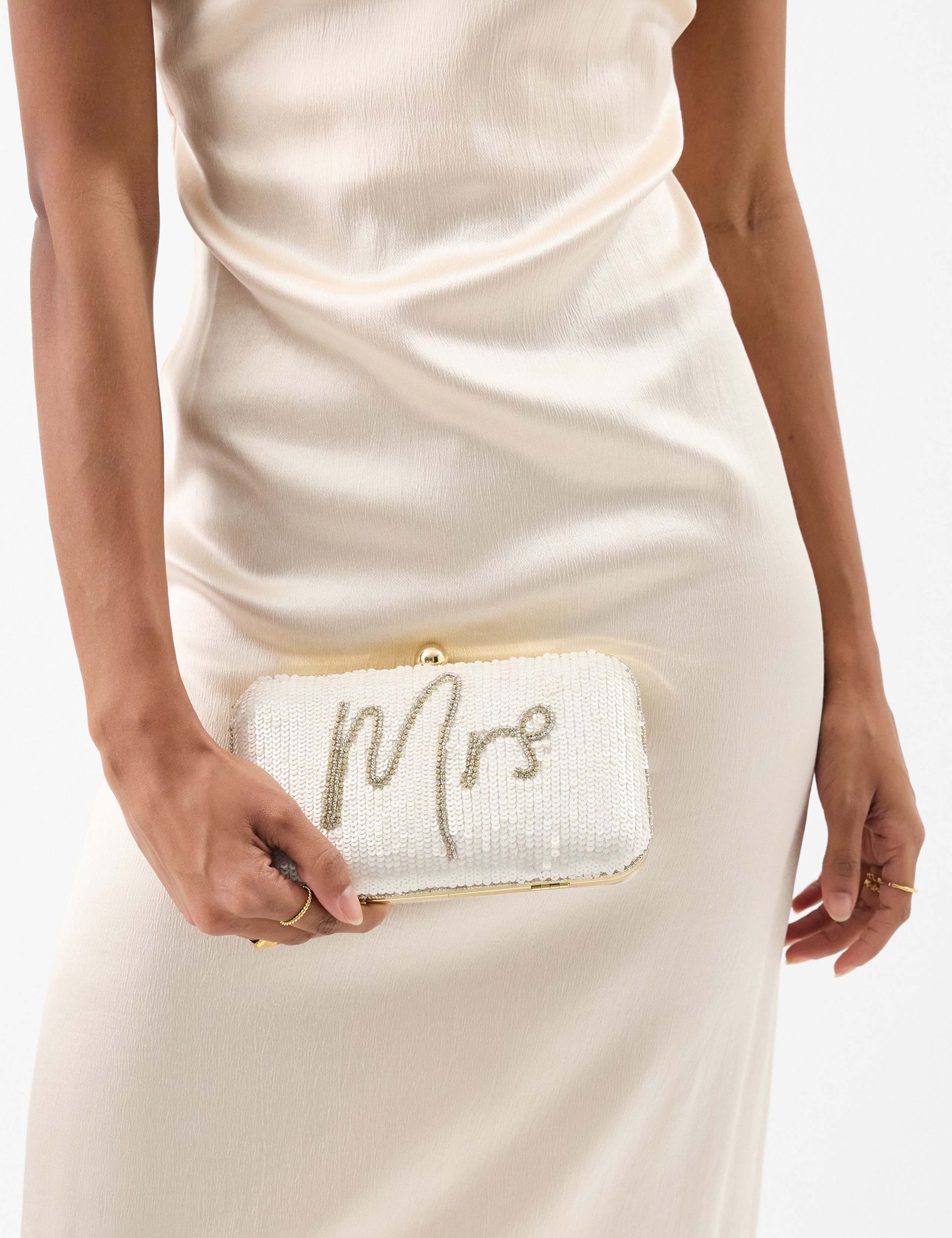 Sequin Mrs Clutch Bag 2 of 3