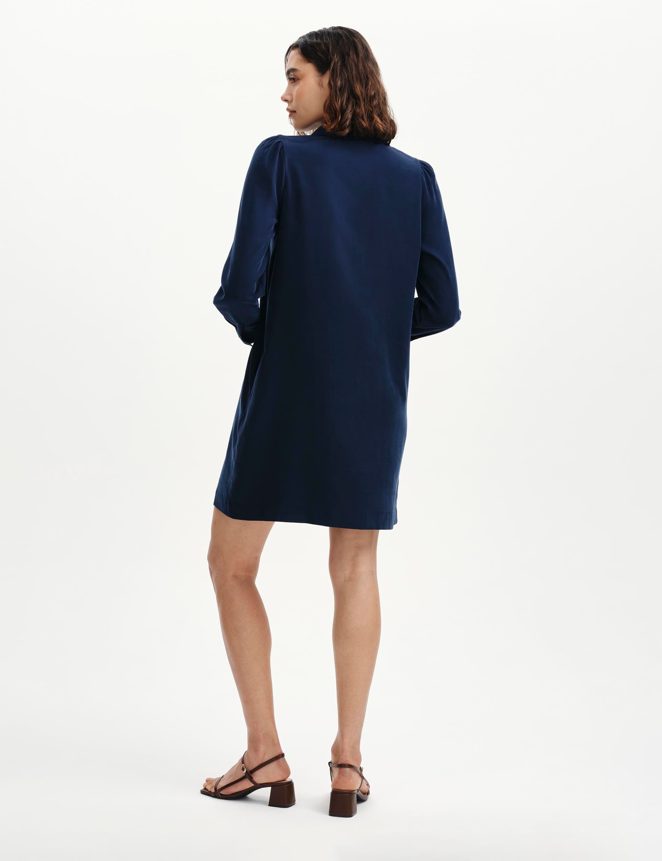 Collared Zip Up Mini Shirt Dress 7 of 7