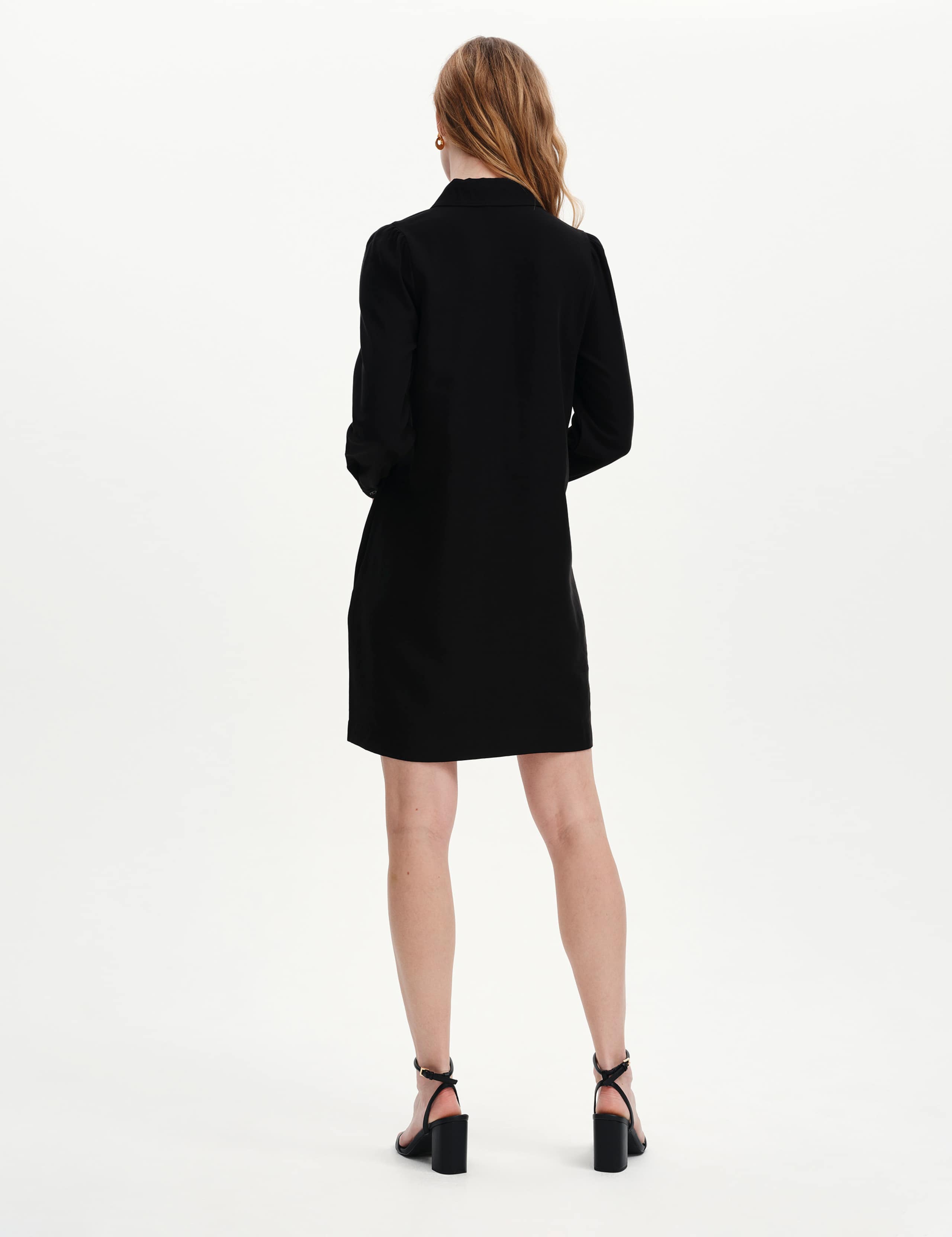 Collared Zip Up Mini Shirt Dress 6 of 6