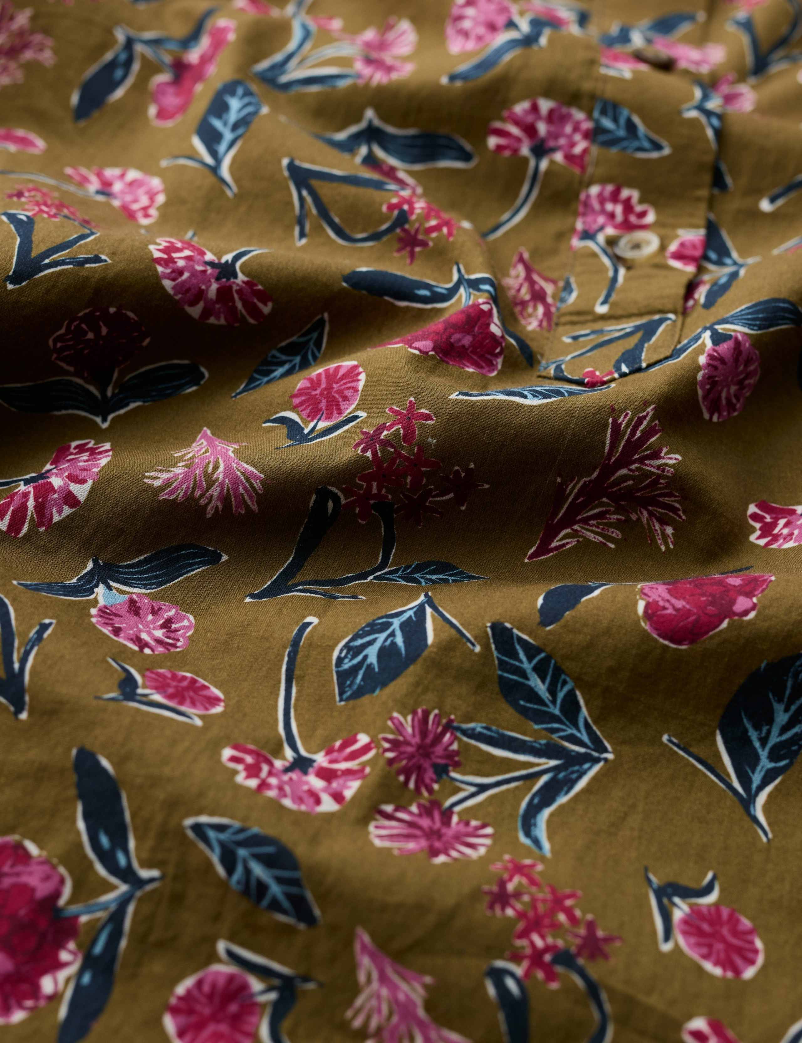Pure Cotton Foral Collared Shirt 3 of 5