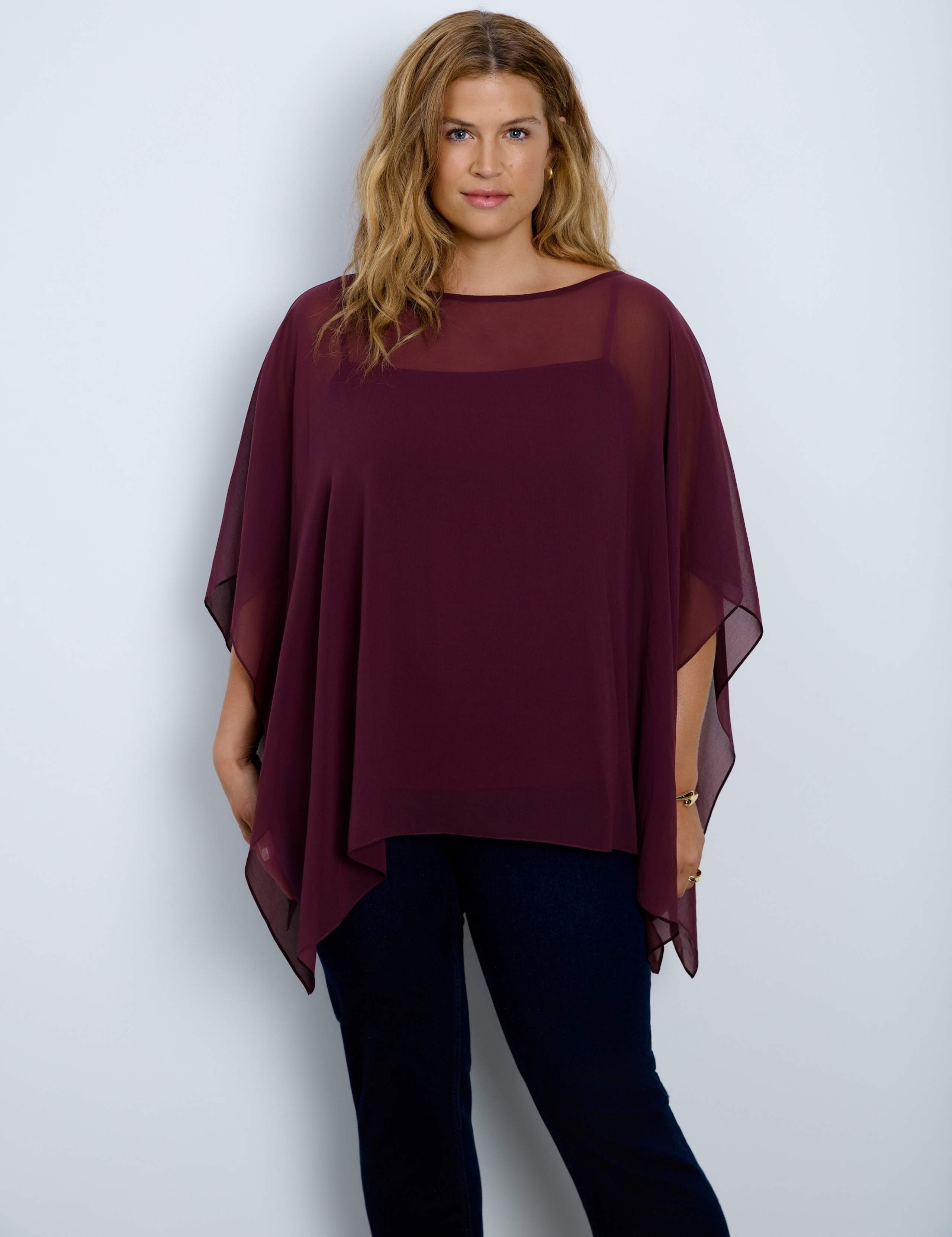 Curve Fit Slash Neck Blouse 1 of 3