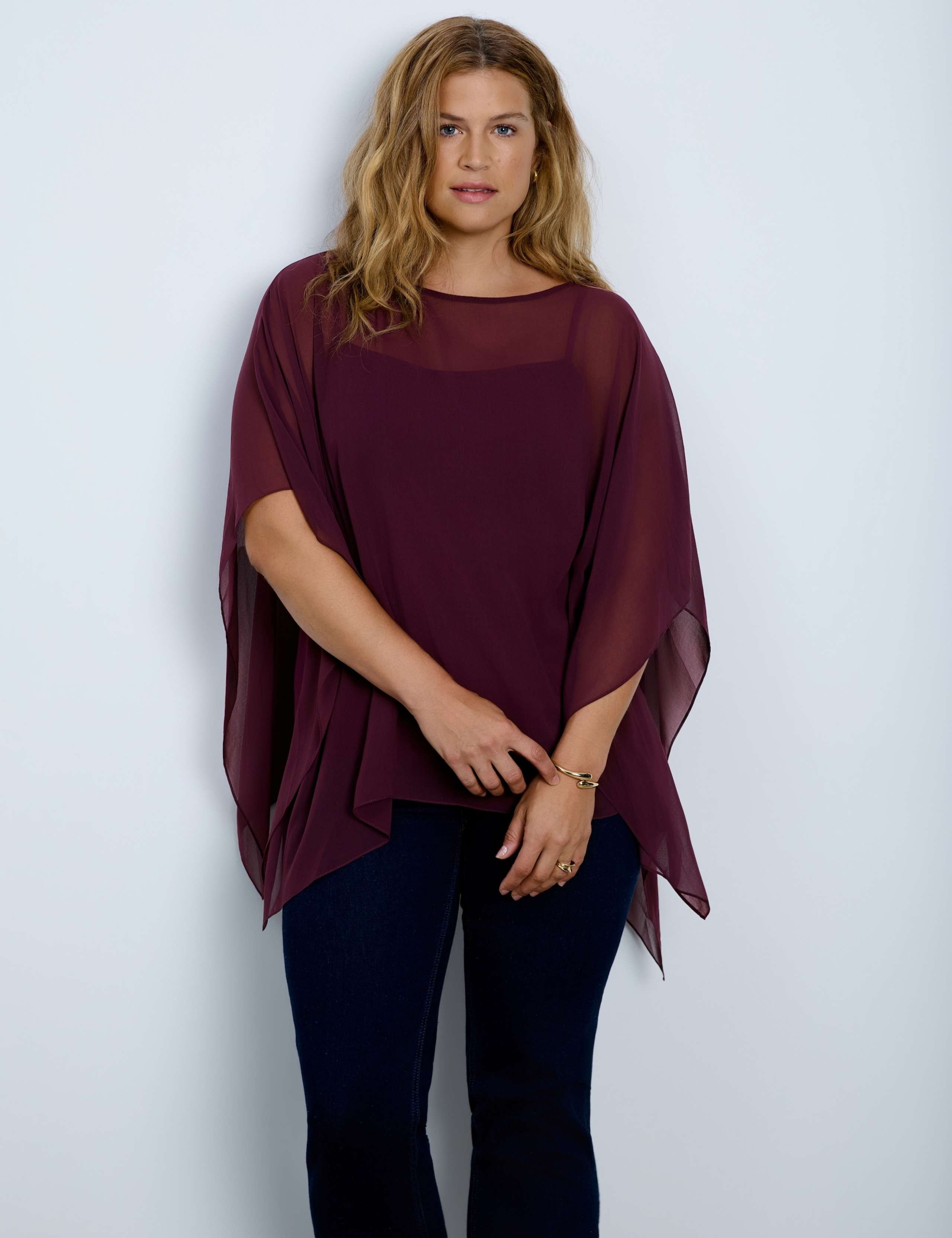 Curve Fit Slash Neck Blouse 2 of 3