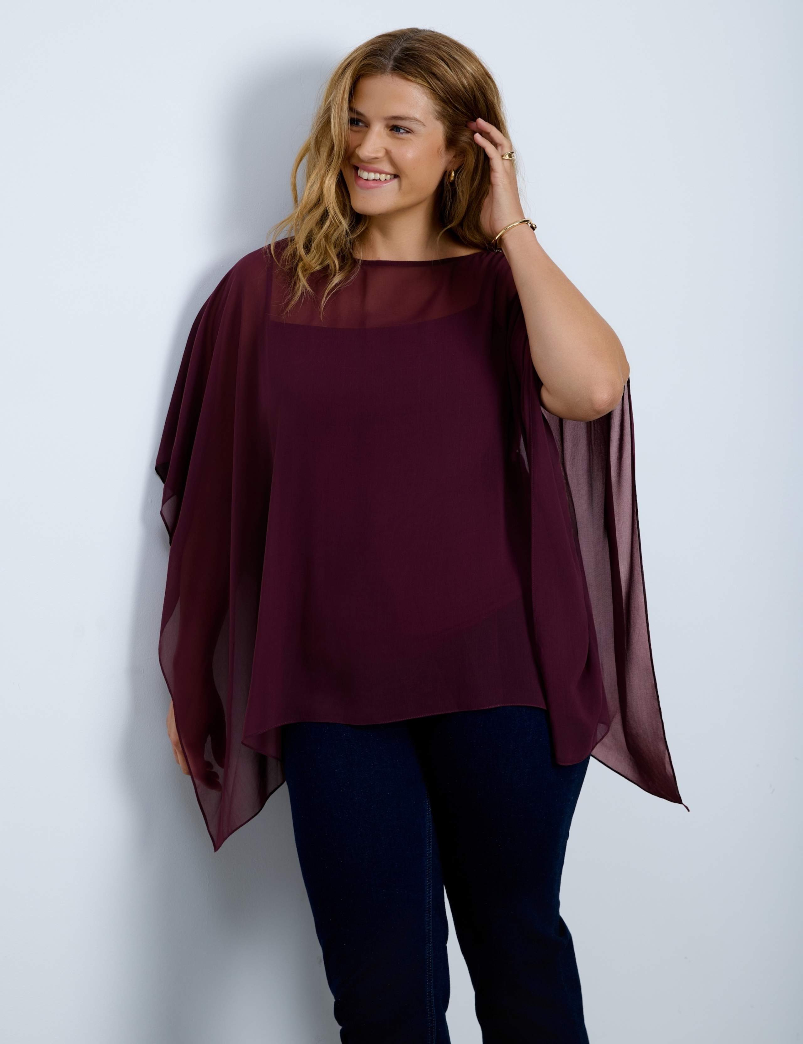 Curve Fit Slash Neck Blouse 3 of 3