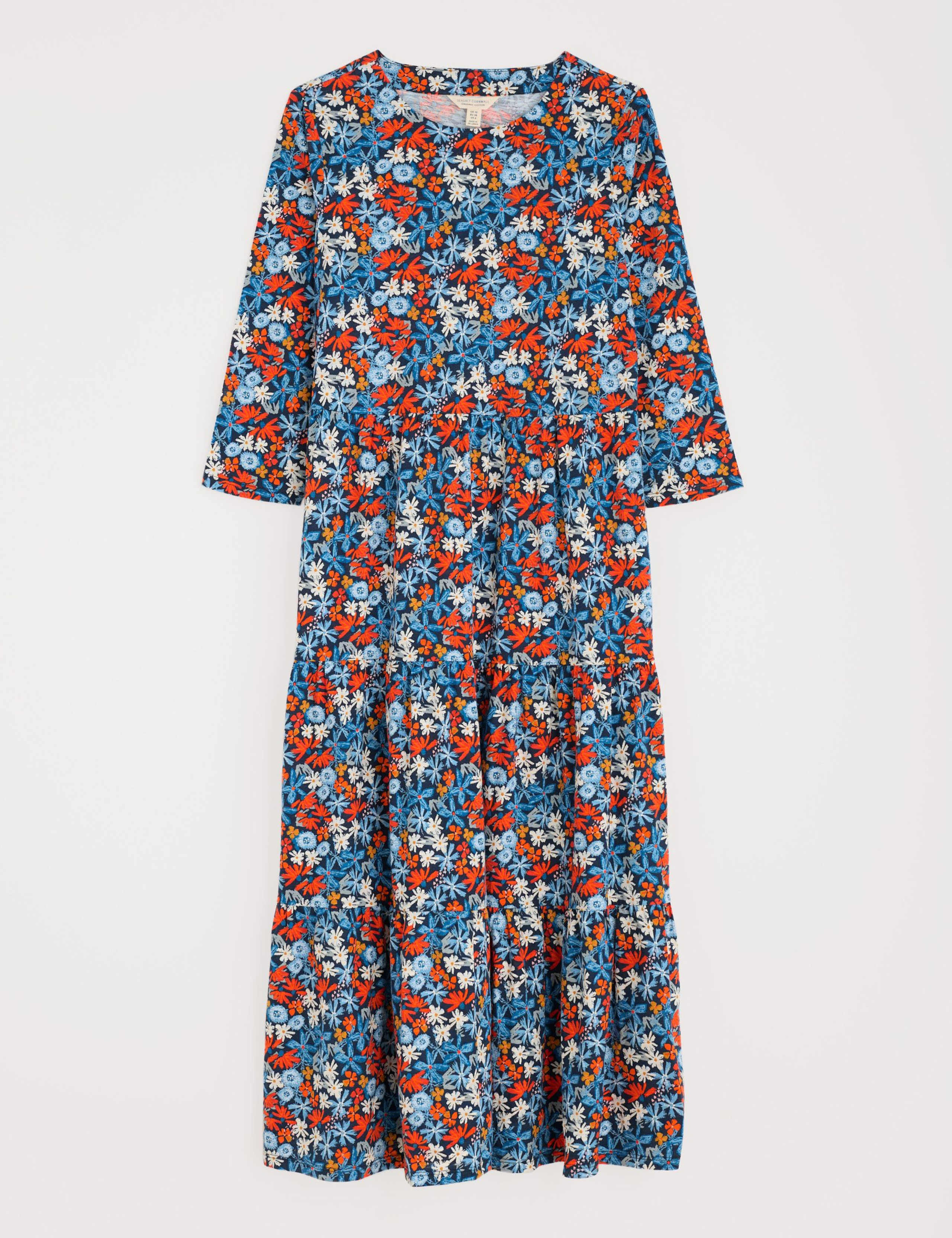 Pure Cotton Floral Midaxi Tiered Dress 2 of 5