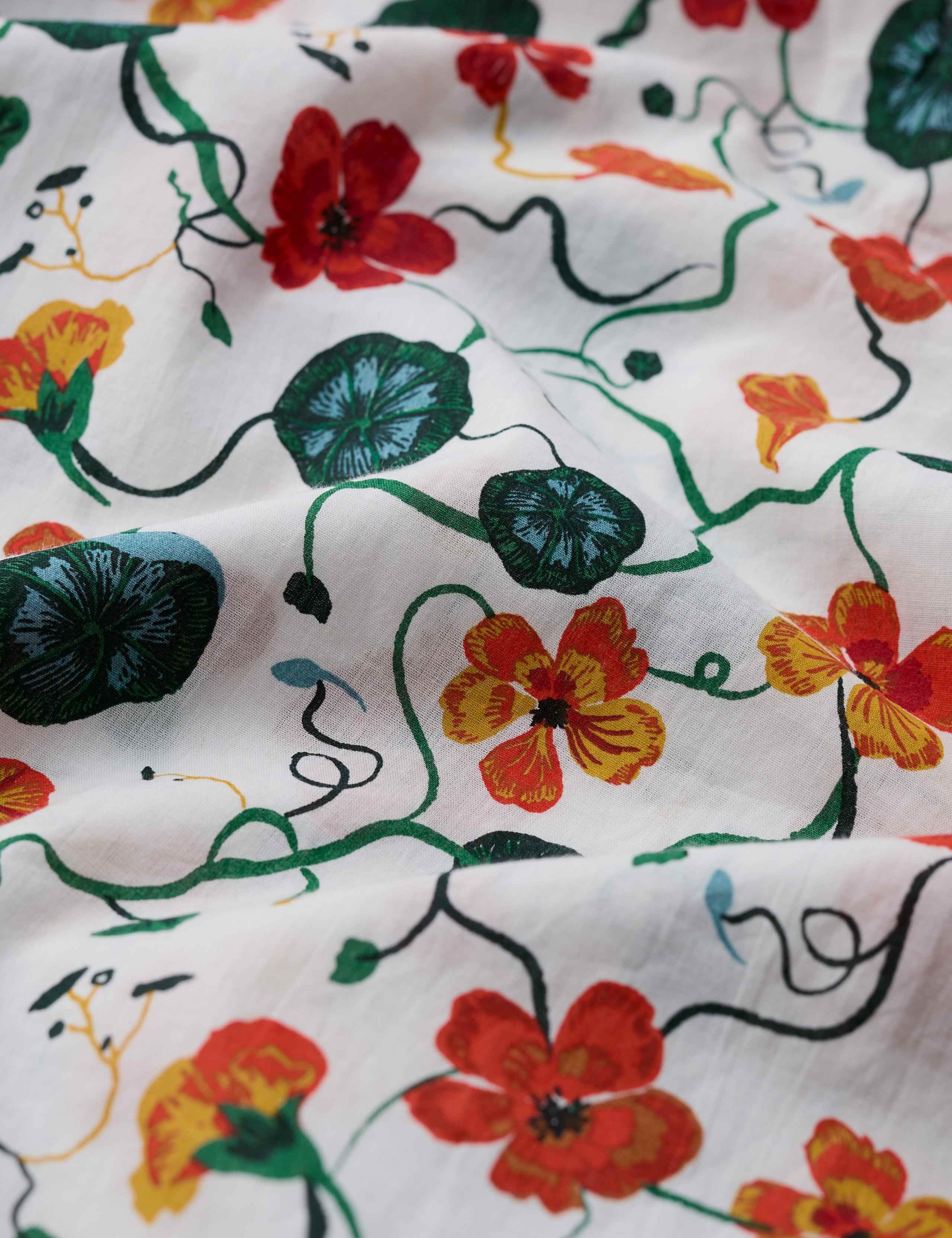 Pure Cotton Floral Lace Detail Top 4 of 5
