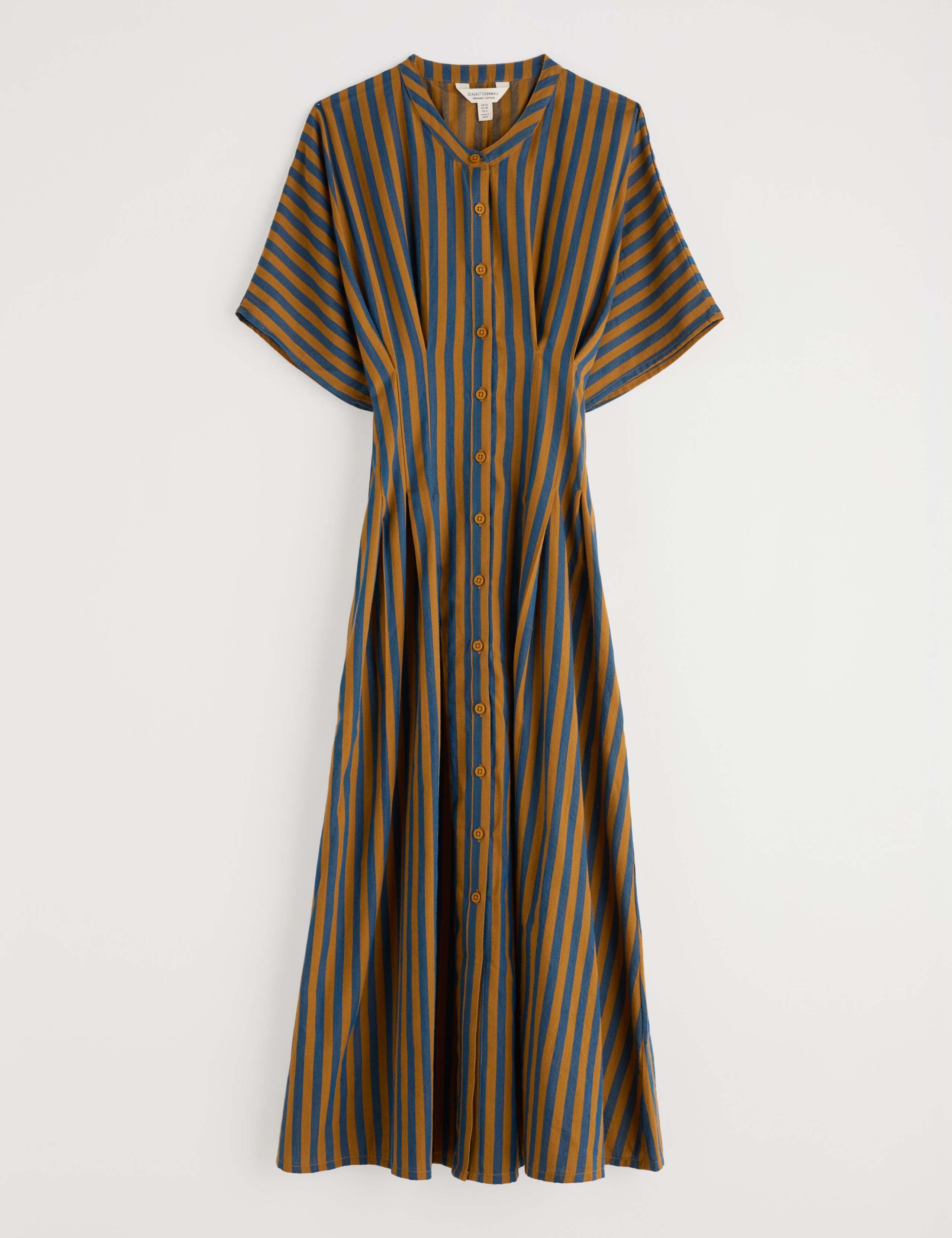 Pure Cotton Striped Midaxi Shirt Dress 2 of 5