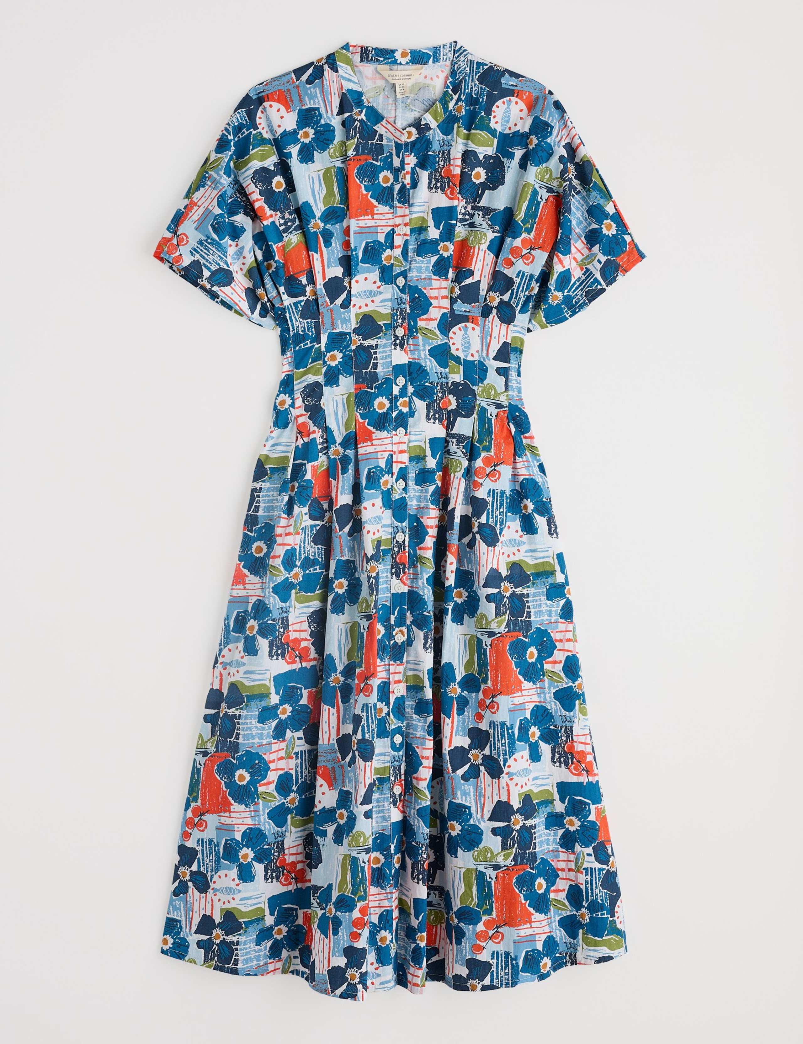 Pure Cotton Floral Midaxi Shirt Dress 2 of 5