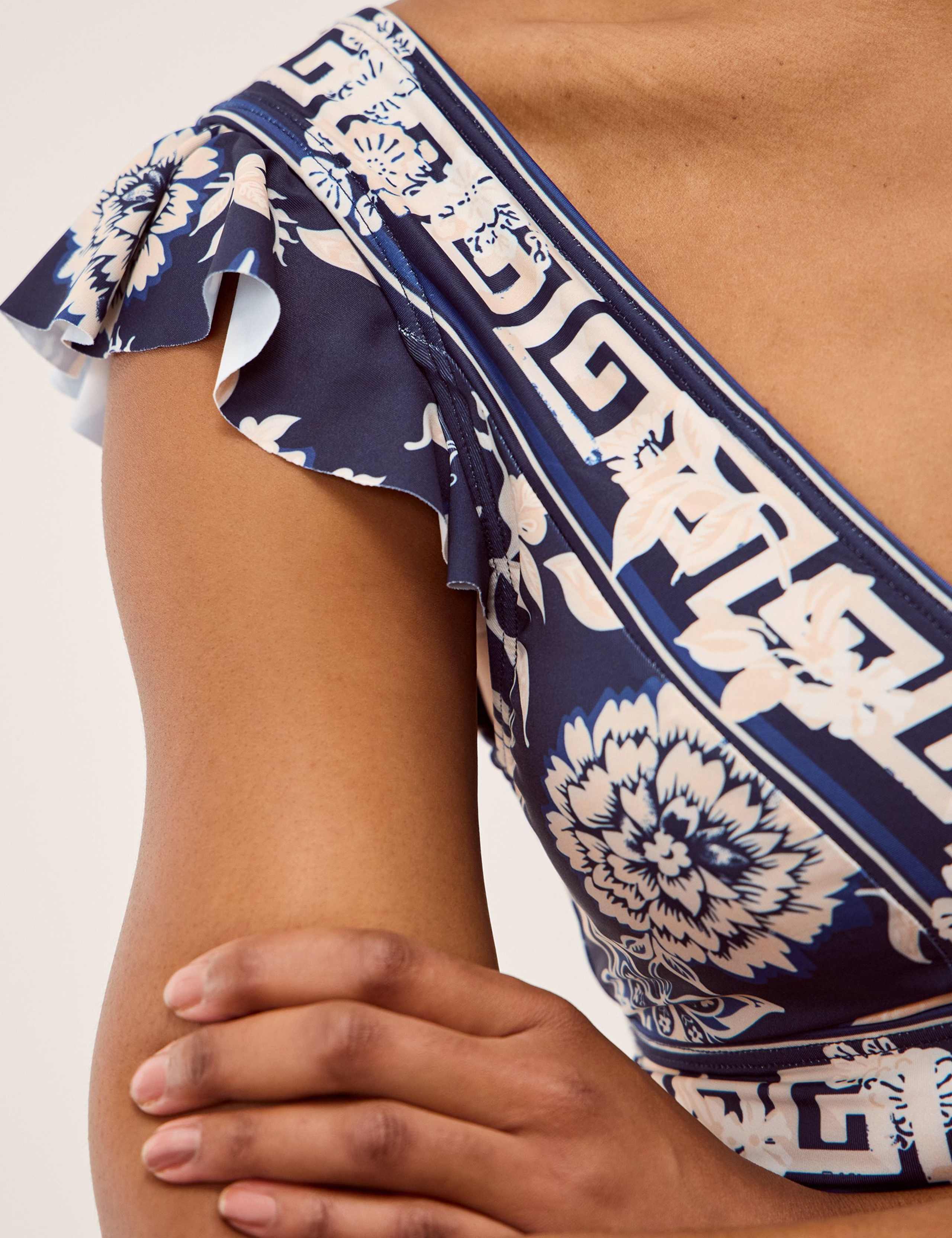 Floral Ruffle Plunge Swimsuit 2 of 2