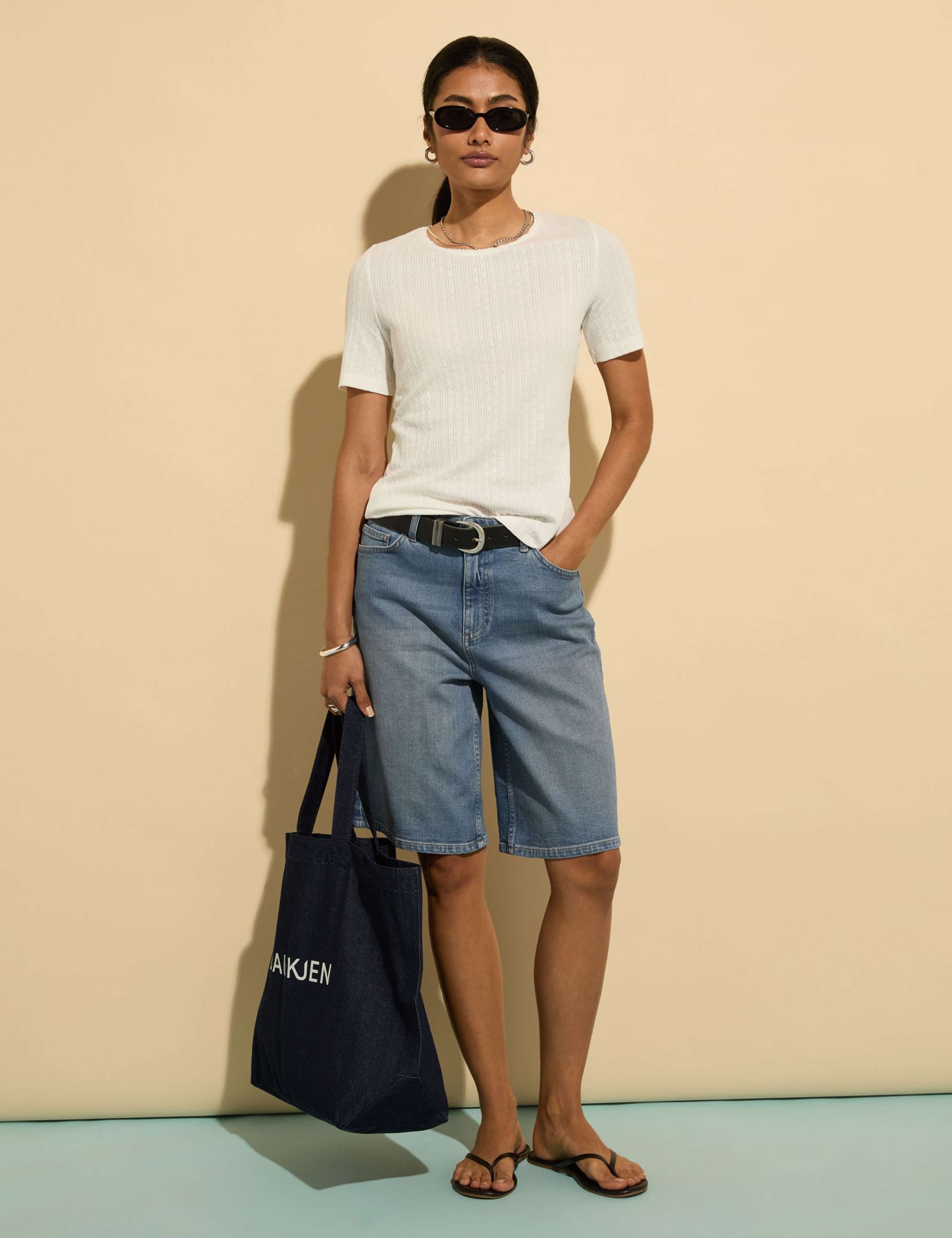 Pure Cotton Ribbed T-Shirt 2 of 3