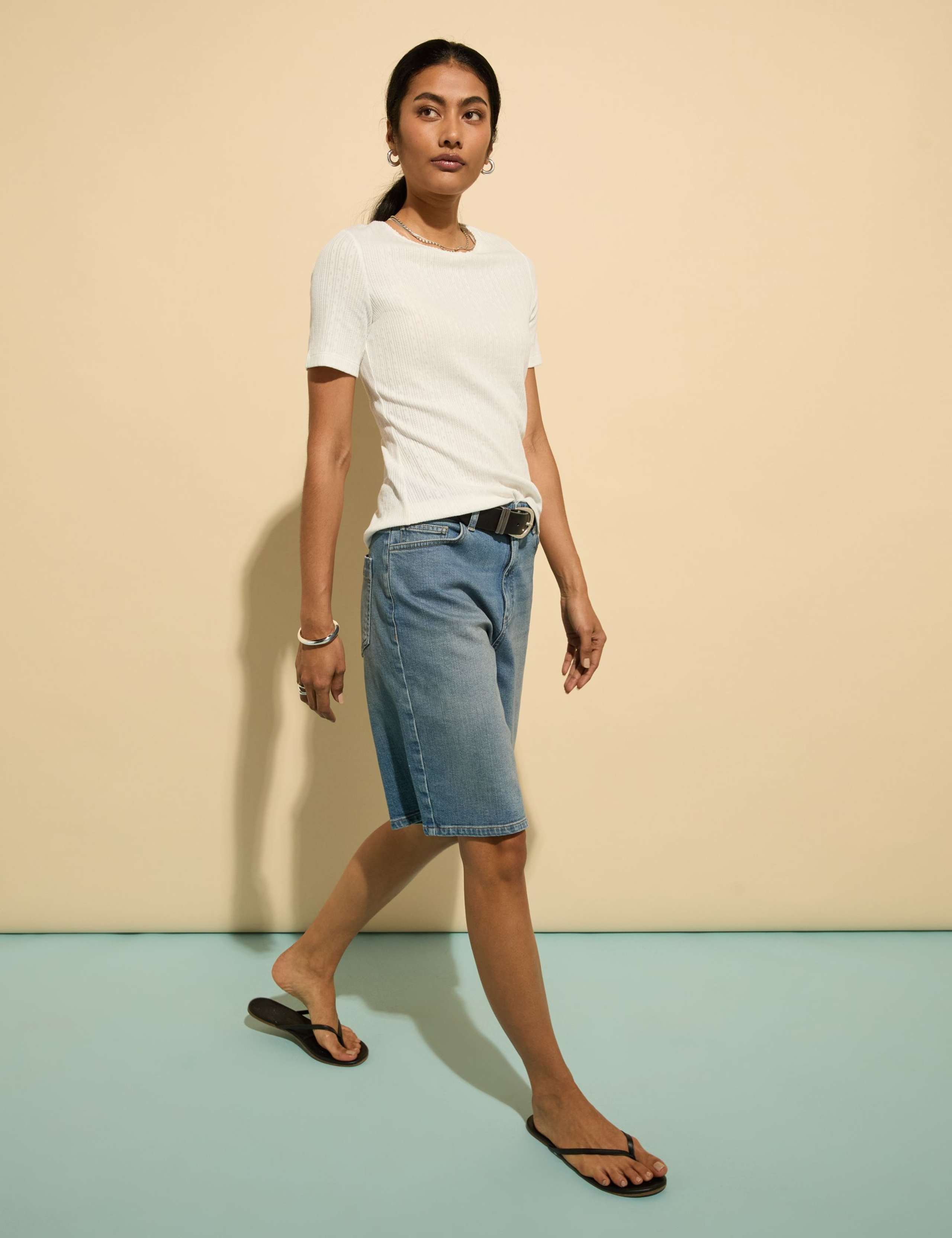 Pure Cotton Ribbed T-Shirt 3 of 3