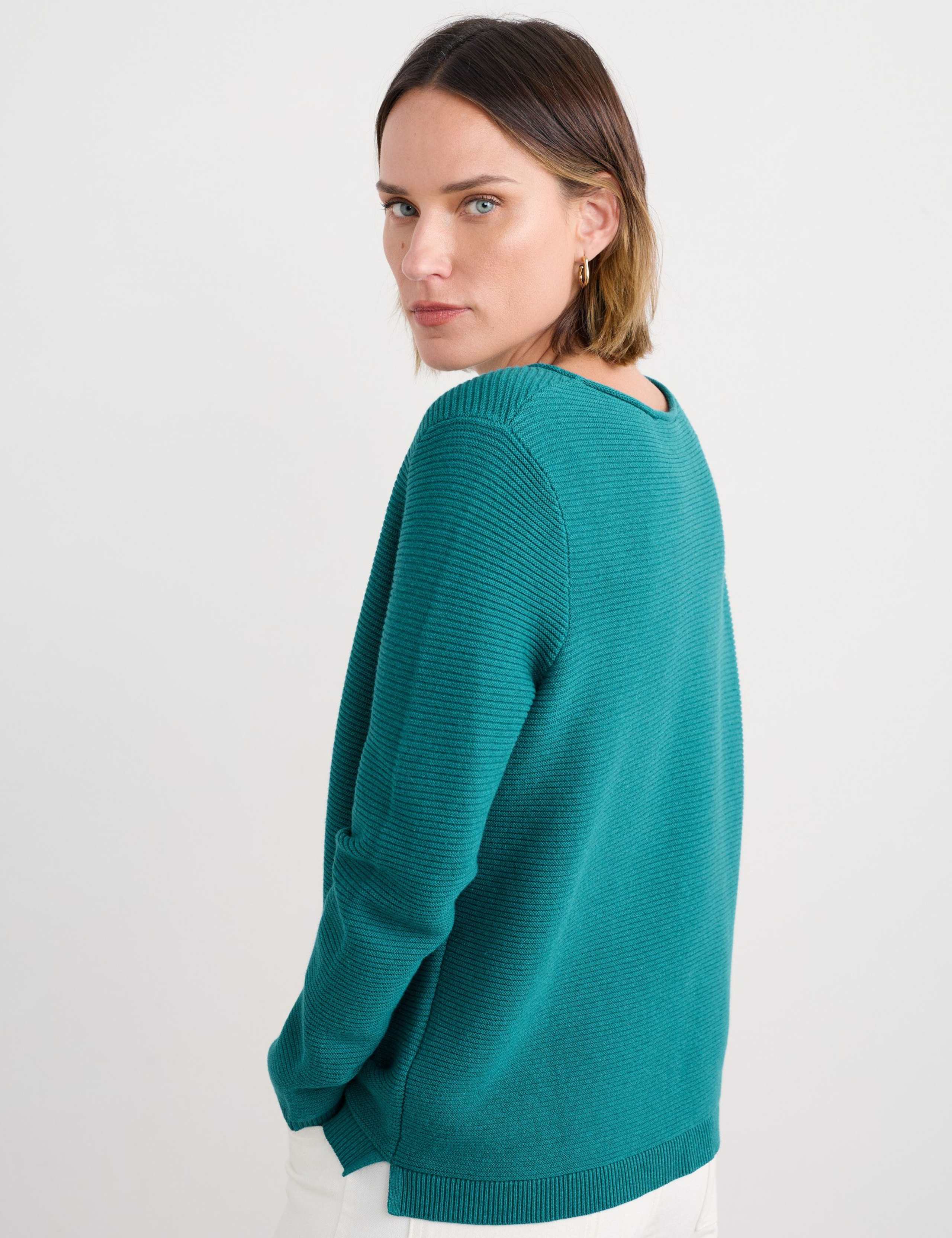Pure Cotton Crew Neck Relaxed Jumper 3 of 5