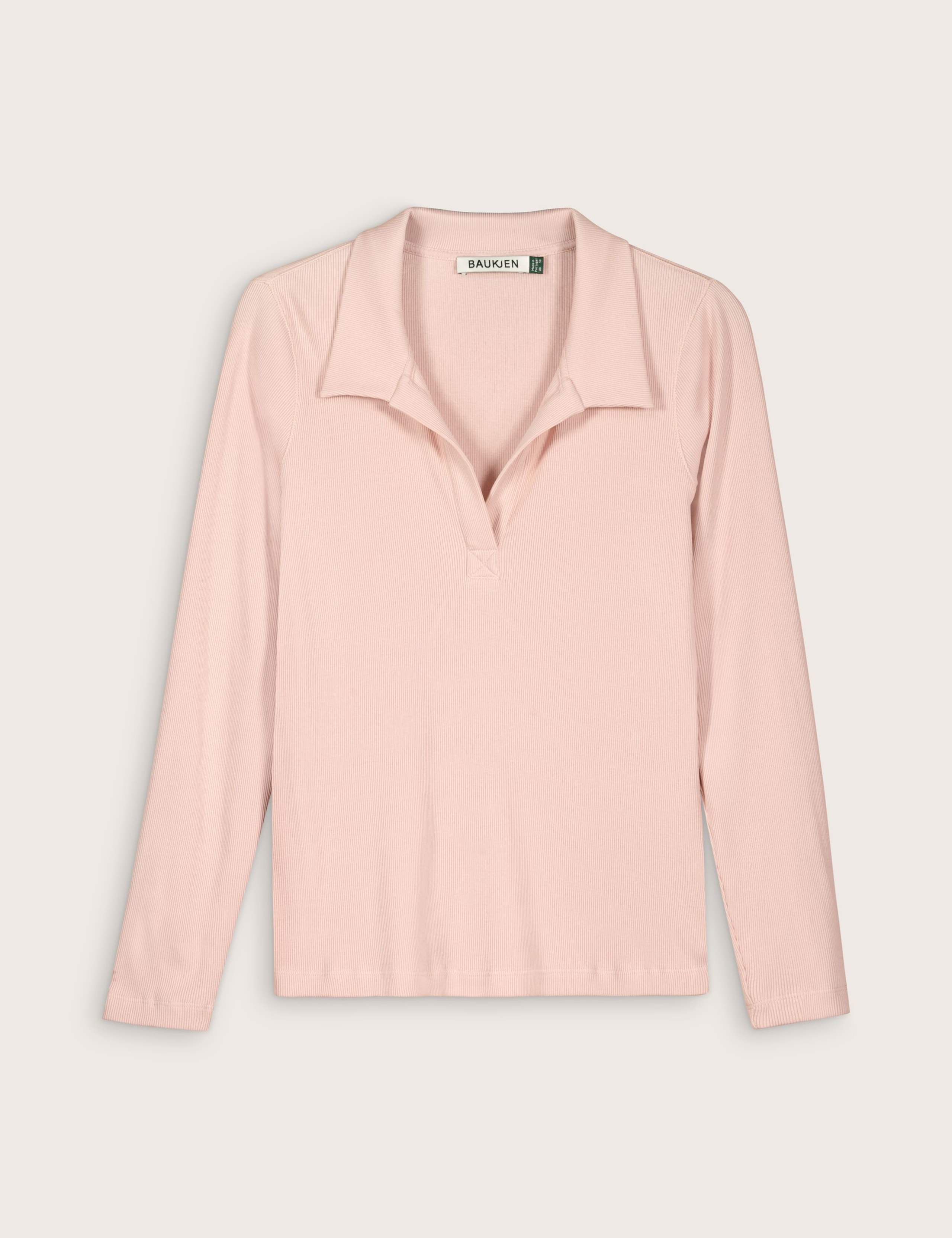 Pure Cotton Ribbed Open Collar Top 2 of 5