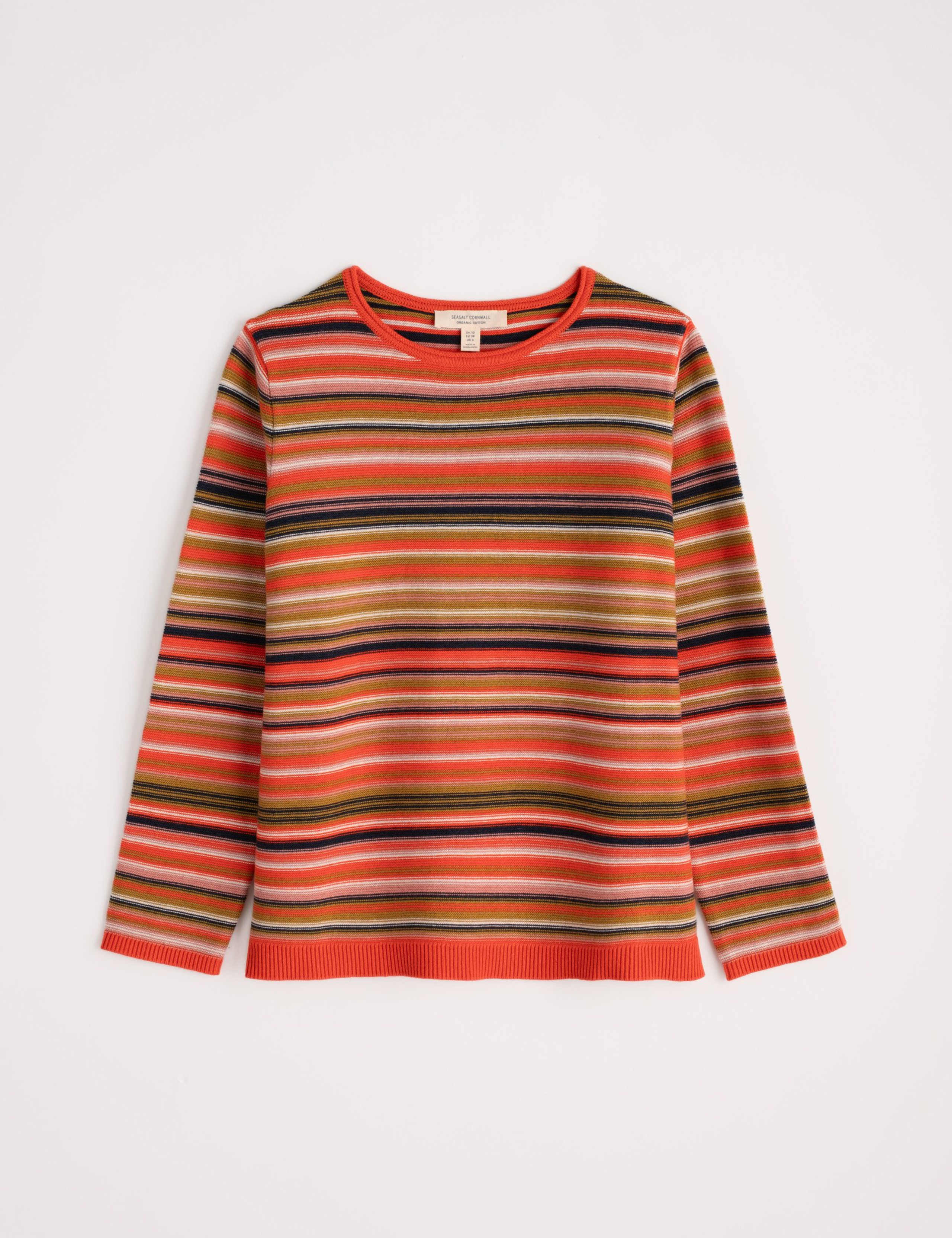 Pure Cotton Striped Crew Neck Jumper 2 of 5