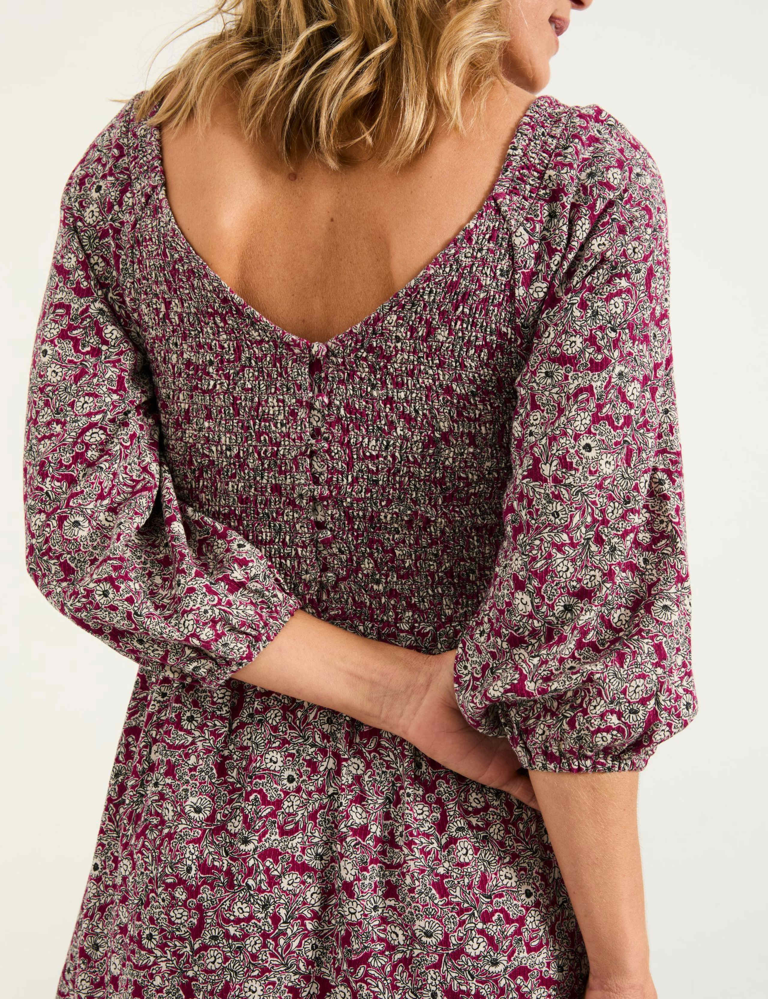 Cotton Blend Floral Midi Skater Dress 5 of 6